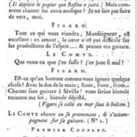 Barbier de Séville, ou la Précaution inutile (Le), comédie en quatre actes, par M. de Beaumarchais, représentée sur le théâtre de la Comédie Française le 23 février 1775 (avec une Lettre modérée sur la chute et la critique du Barbier de Séville)