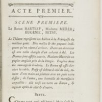Eugénie, drame en cinq actes en prose, enrichi de figures en taille-douce ; avec un Essai sur le drame sérieux