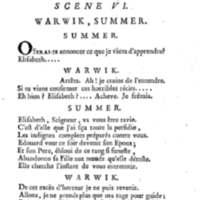 Comte de Warwik [sic] (Le), tragédie par M. de La Harpe, représentée pour la première fois par les Comédiens françois ordinaires du Roi, le 7 novembre 1763