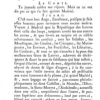 Barbier de Séville, ou la Précaution inutile (Le), comédie en quatre actes, par M. de Beaumarchais, représentée sur le théâtre de la Comédie Française le 23 février 1775 (avec une Lettre modérée sur la chute et la critique du Barbier de Séville)