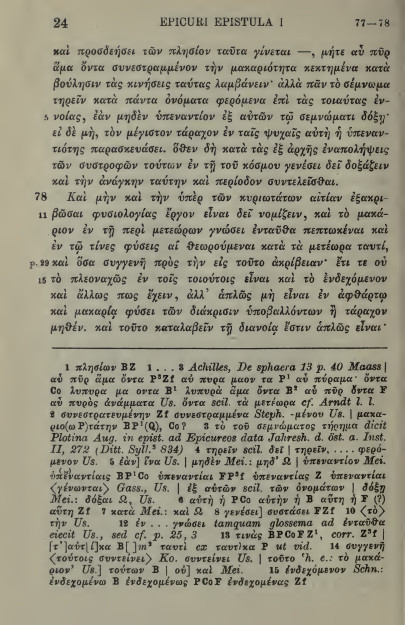Lettre à Hérodote d'Epicure = DL X, 35-83 - éd. Mühll, 23 Lettre à Hérodote d'Epicure = DL X, 35-83 - éd. Mühll, 23