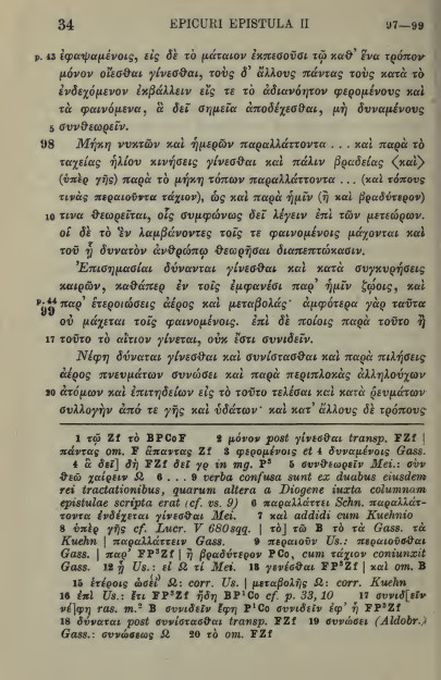 Lettre à Pythoclès d'Epicure = DL X, 84-116 - éd. Mühll, 08 Lettre à Pythoclès d'Epicure = DL X, 84-116 - éd. Mühll, 08