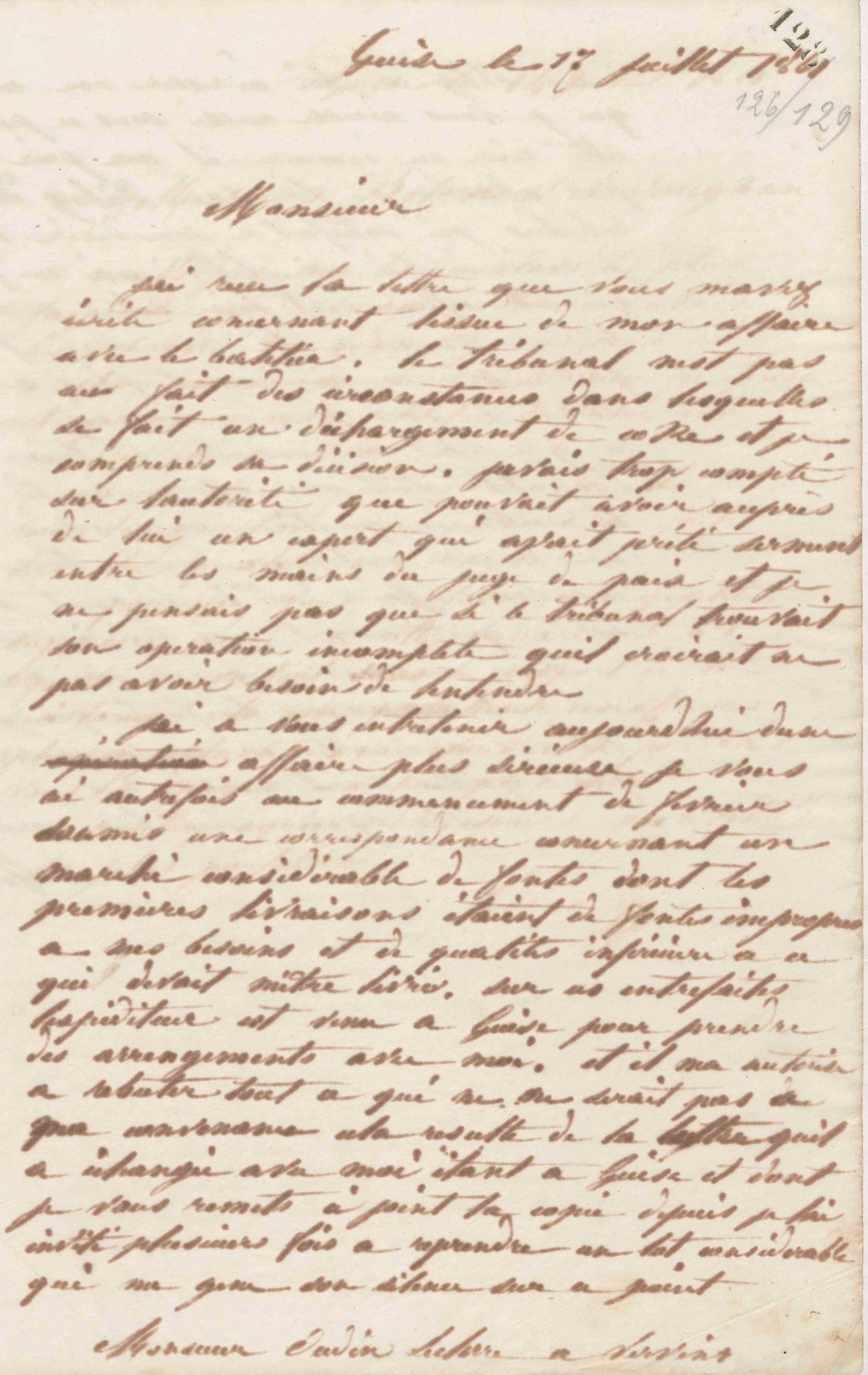 Jean-Baptiste André Godin à Louis Oudin-Leclère, 17 juillet 1861