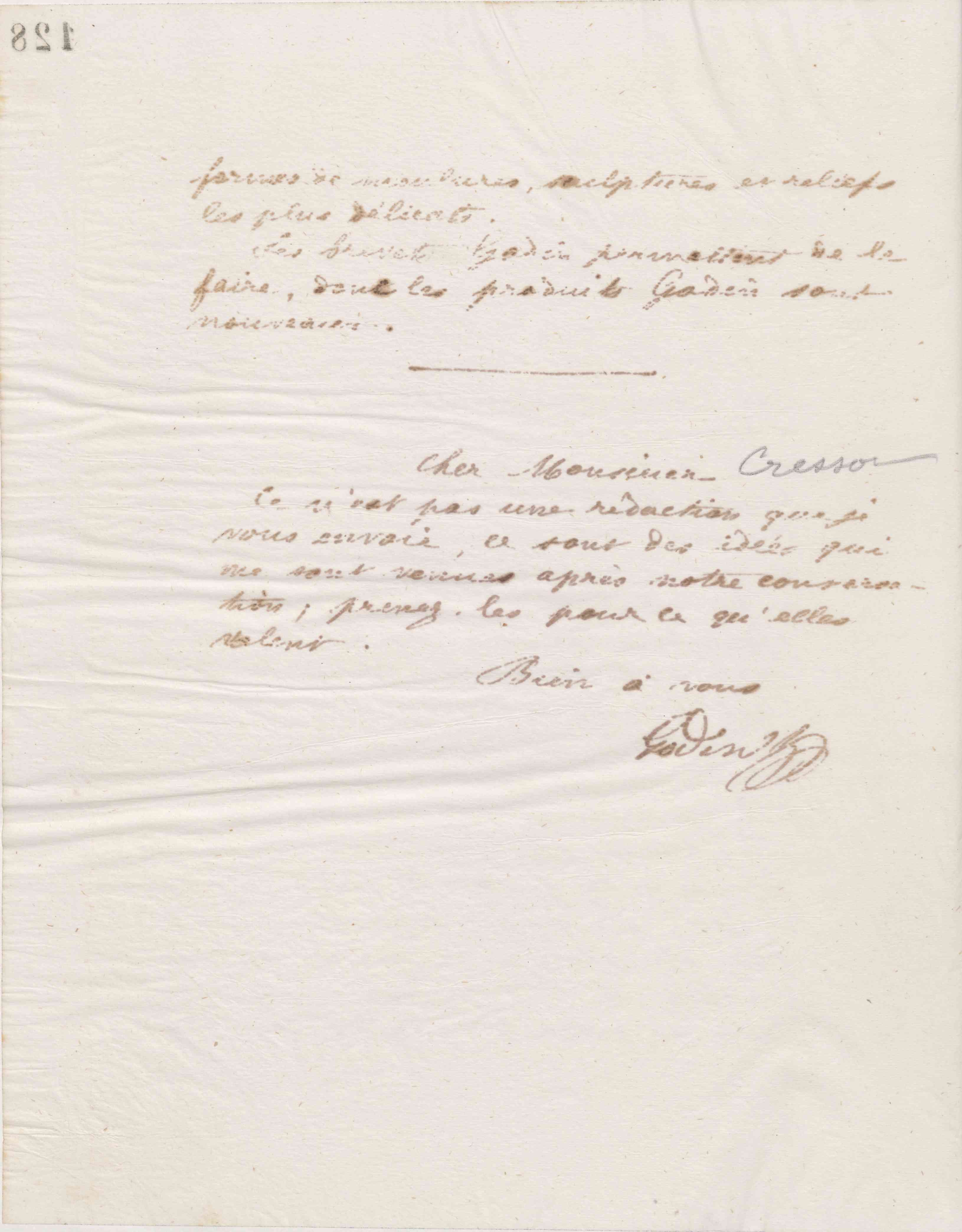 Jean-Baptiste André Godin à Guillaume Ernest Cresson, vers le 27 mai 1874