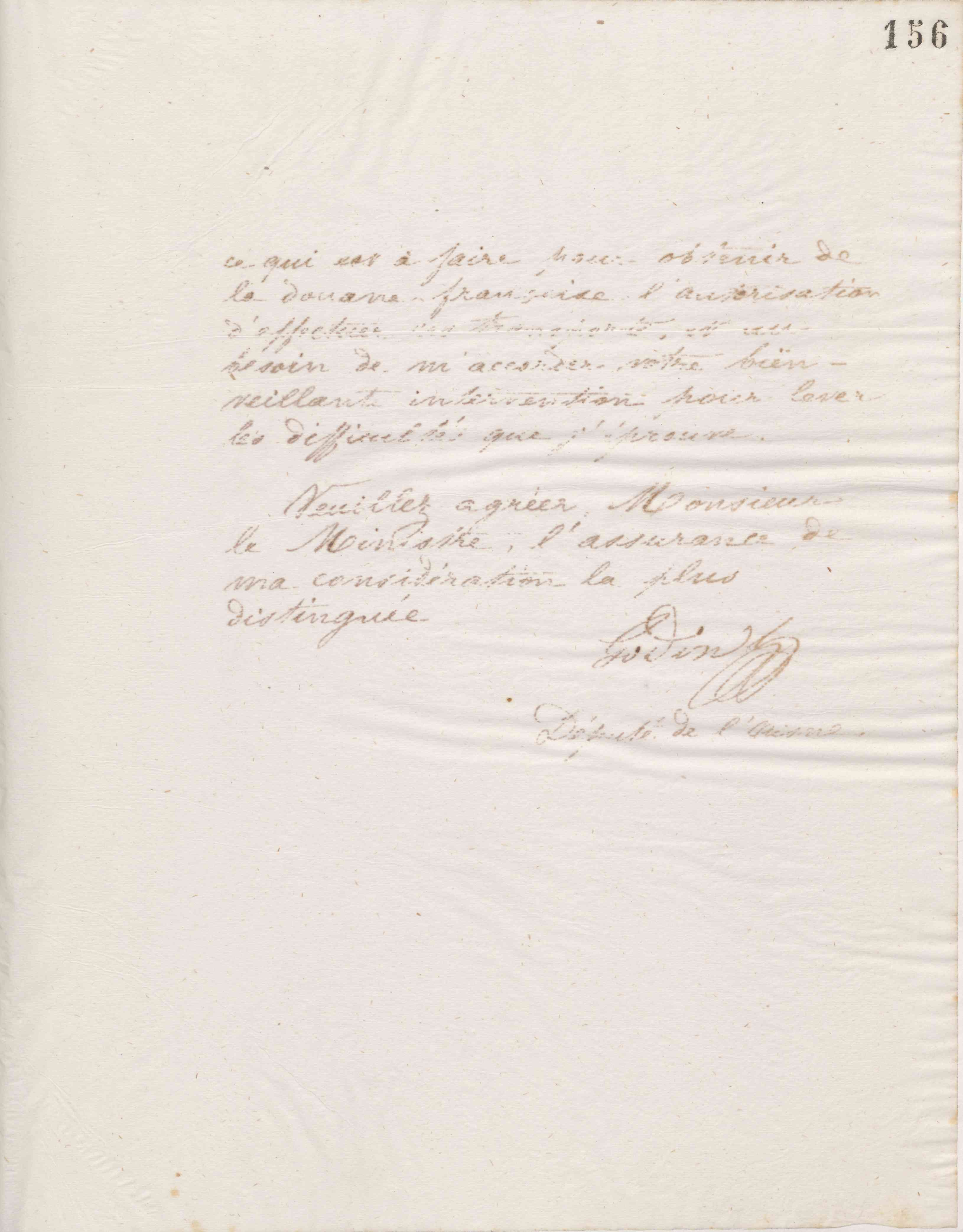 Jean-Baptiste André Godin à monsieur le ministre du Commerce, 13 juin 1874
