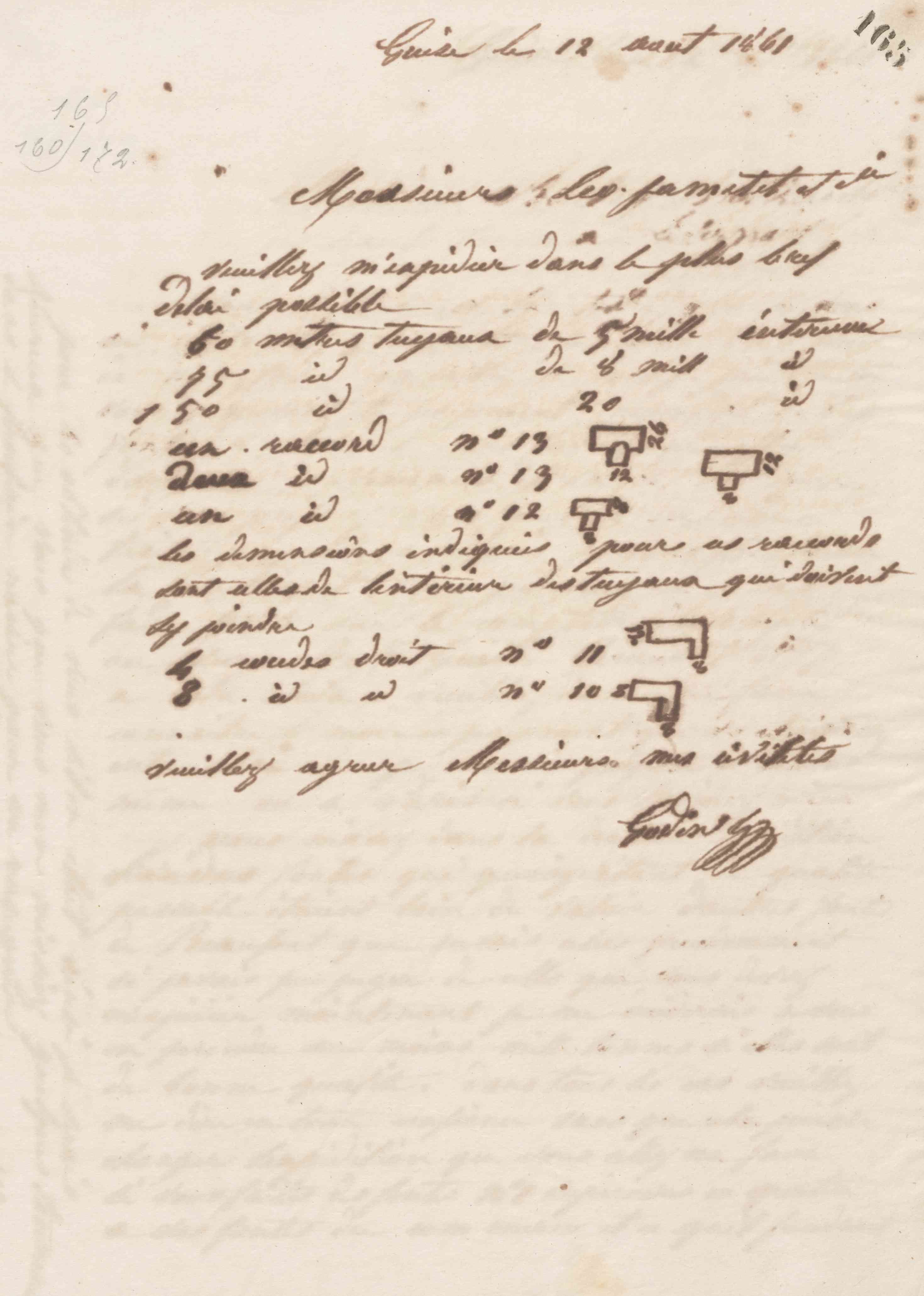 Jean-Baptiste André Godin à Léo, Jametel et Cie, 12 août 1861