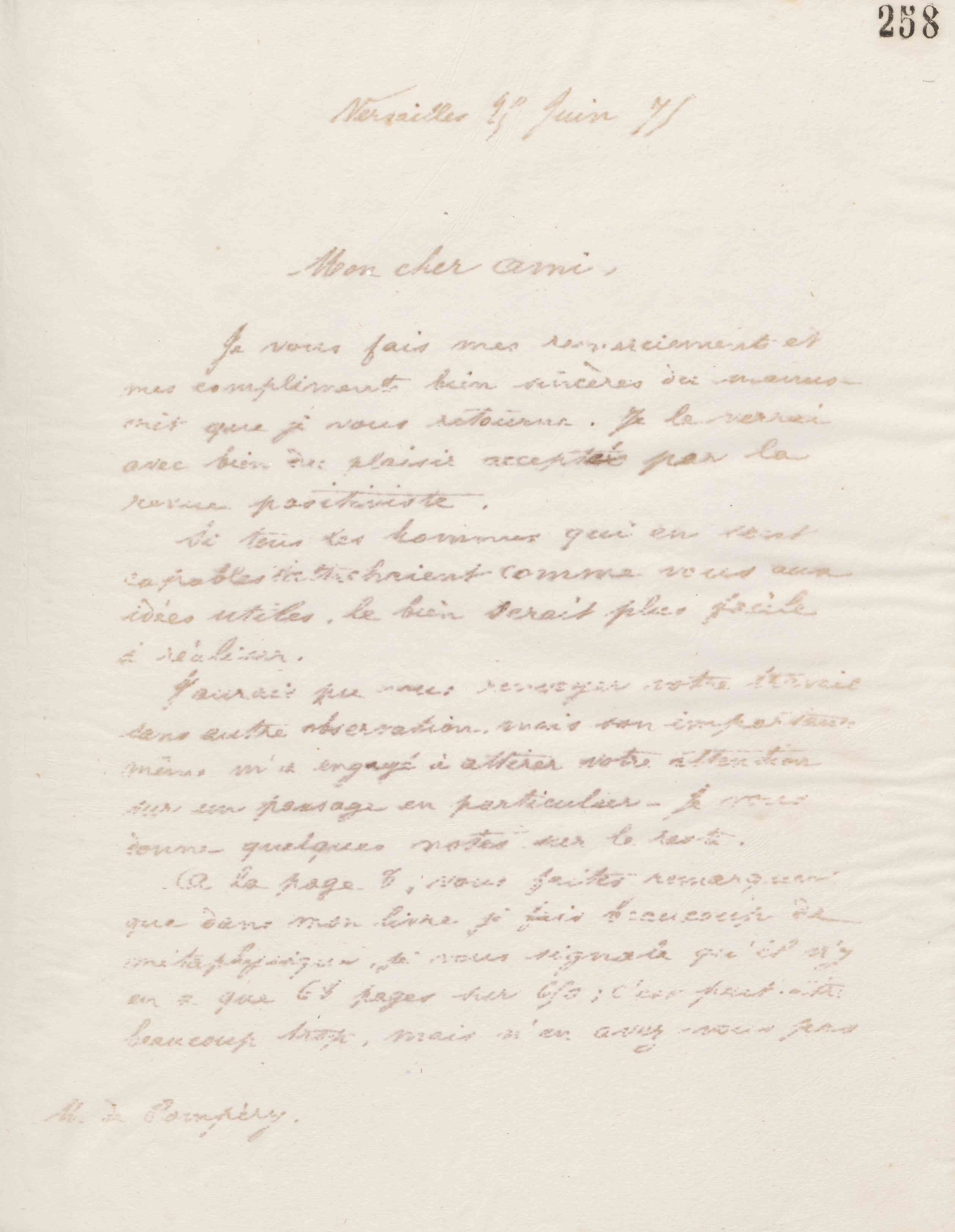 Jean-Baptiste André Godin à Édouard de Pompery, 25 juin 1875