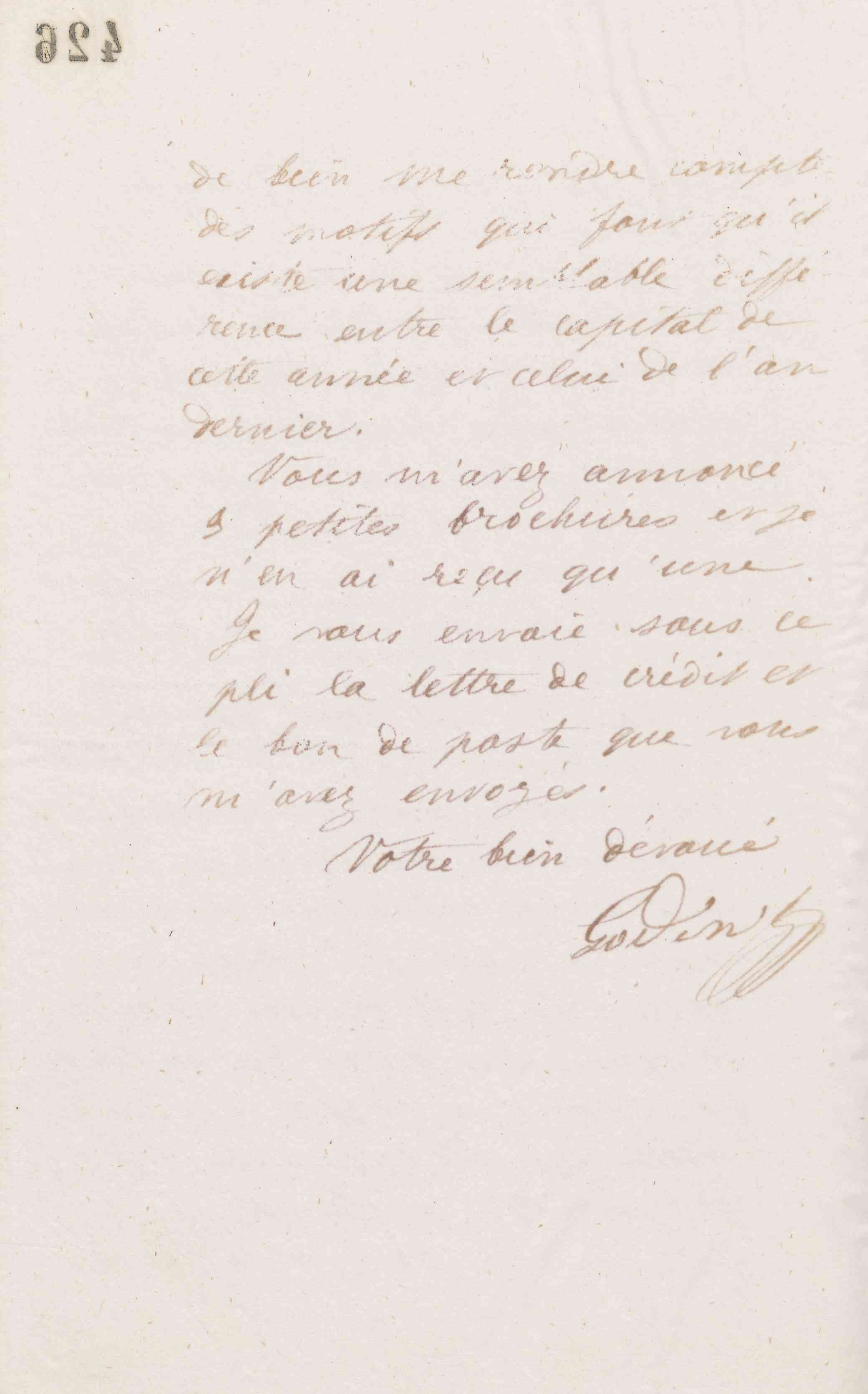 Jean-Baptiste André Godin à Eugène André, 20 mars 1874