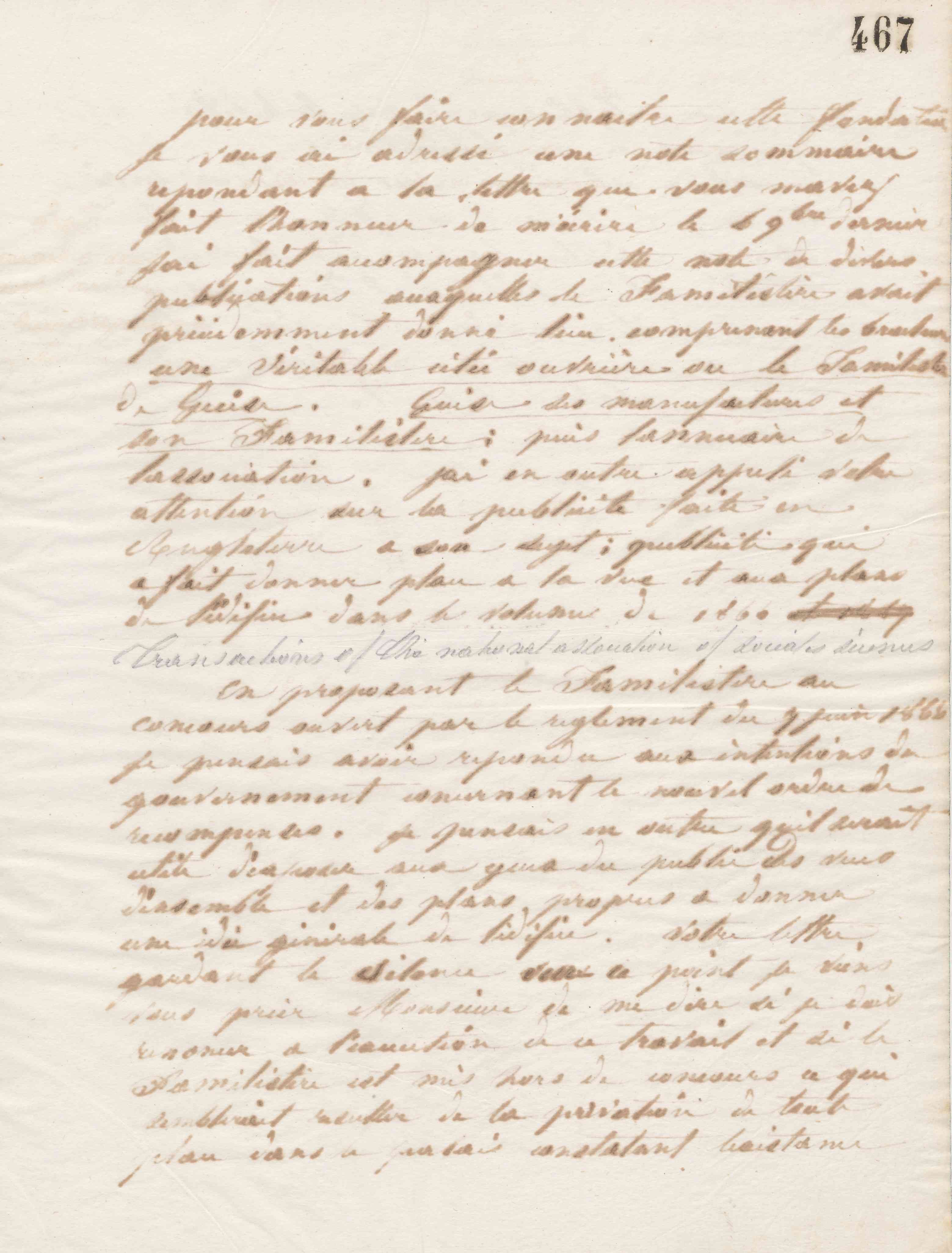 Jean-Baptiste André Godin à Frédéric Le Play, 21 mars 1867