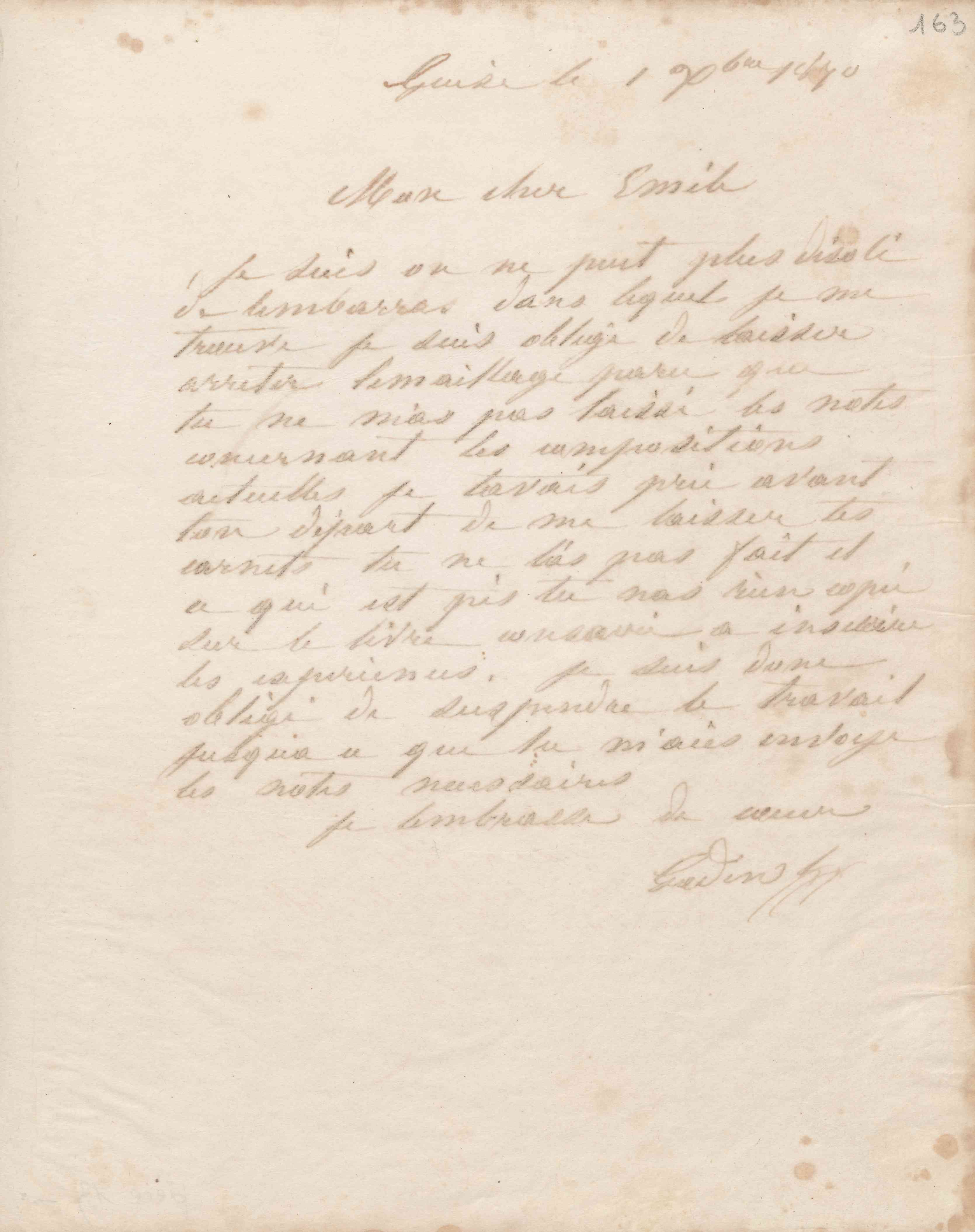 Jean-Baptiste André Godin à Émile Godin, 1er décembre 1870 Jean-Baptiste André Godin à Émile Godin, 1er décembre 1870