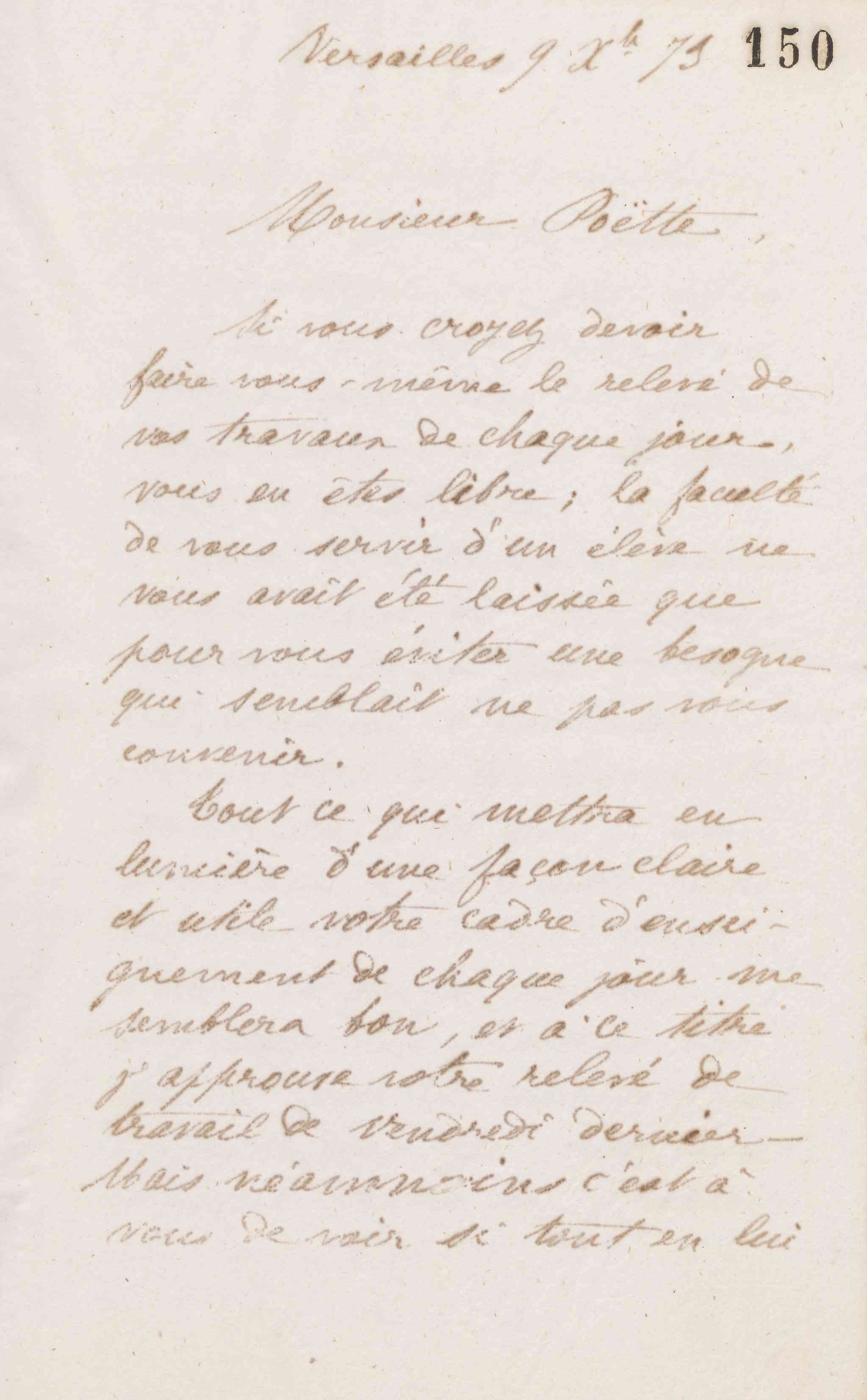 Jean-Baptiste André Godin à Alexandre Onésime Poëtte, 9 décembre 1873