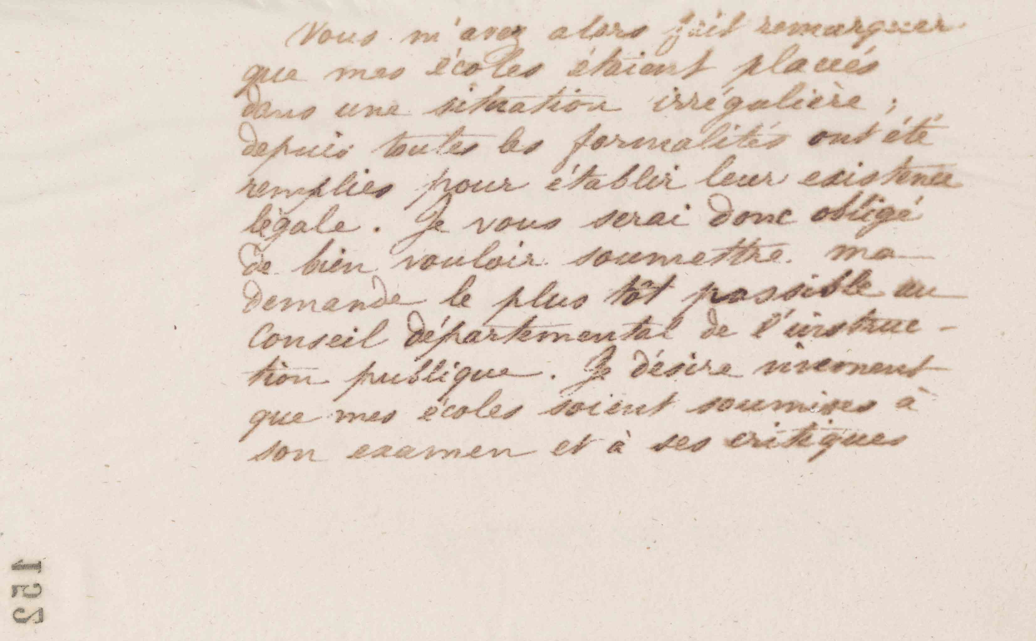 Jean-Baptiste André Godin au préfet de l'Aisne, 13 mars 1873