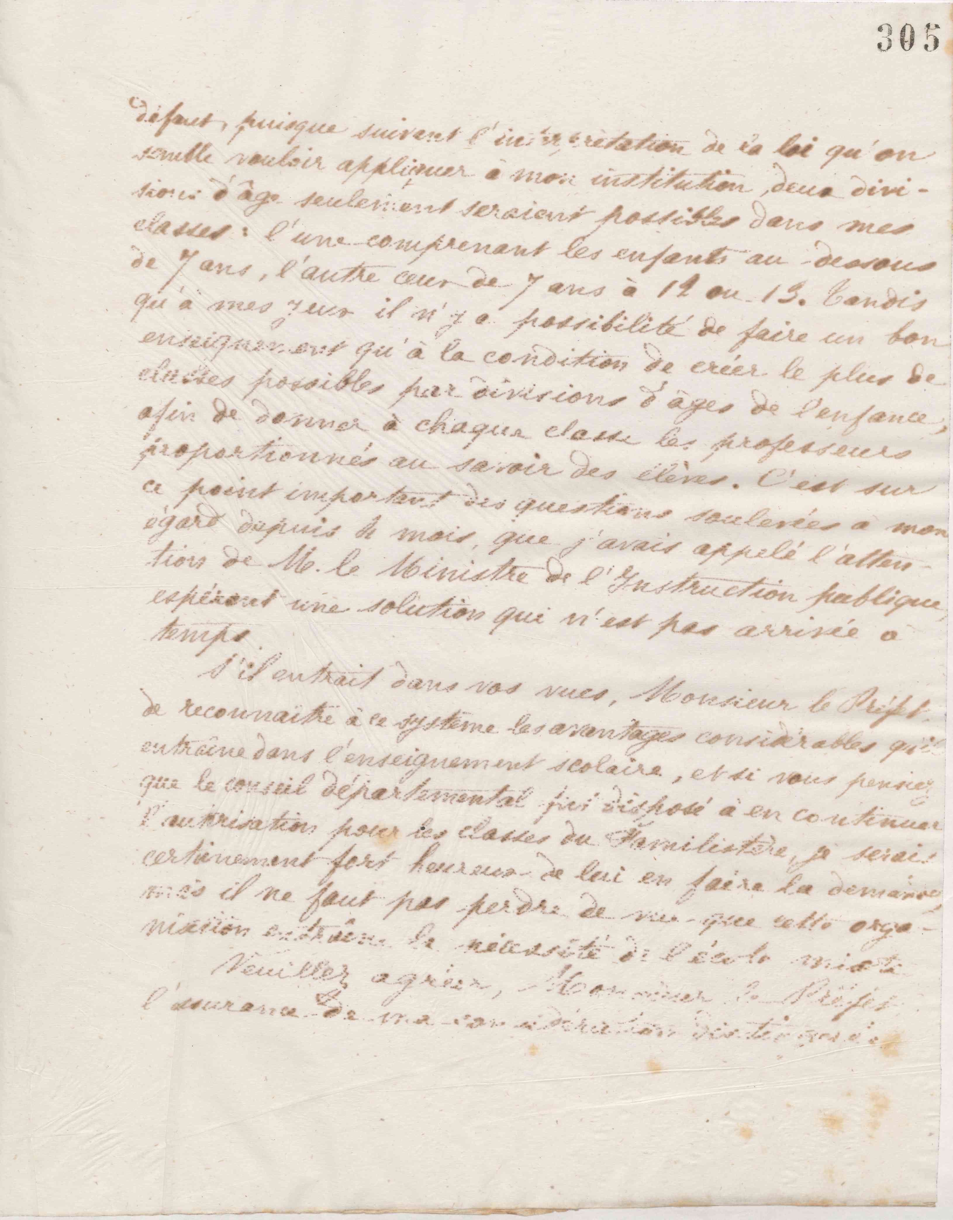 Jean-Baptiste André Godin au préfet de l'Aisne, 18 septembre 1874
