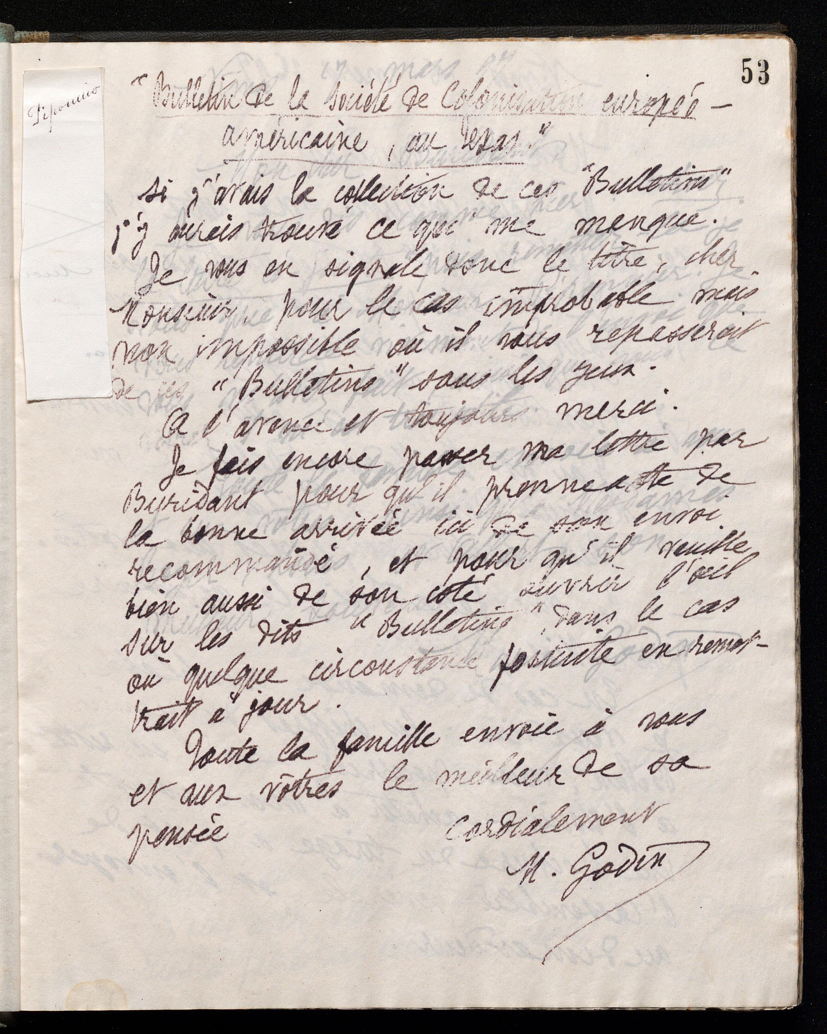 Marie Moret à Antoine Piponnier, 17 mars 1897