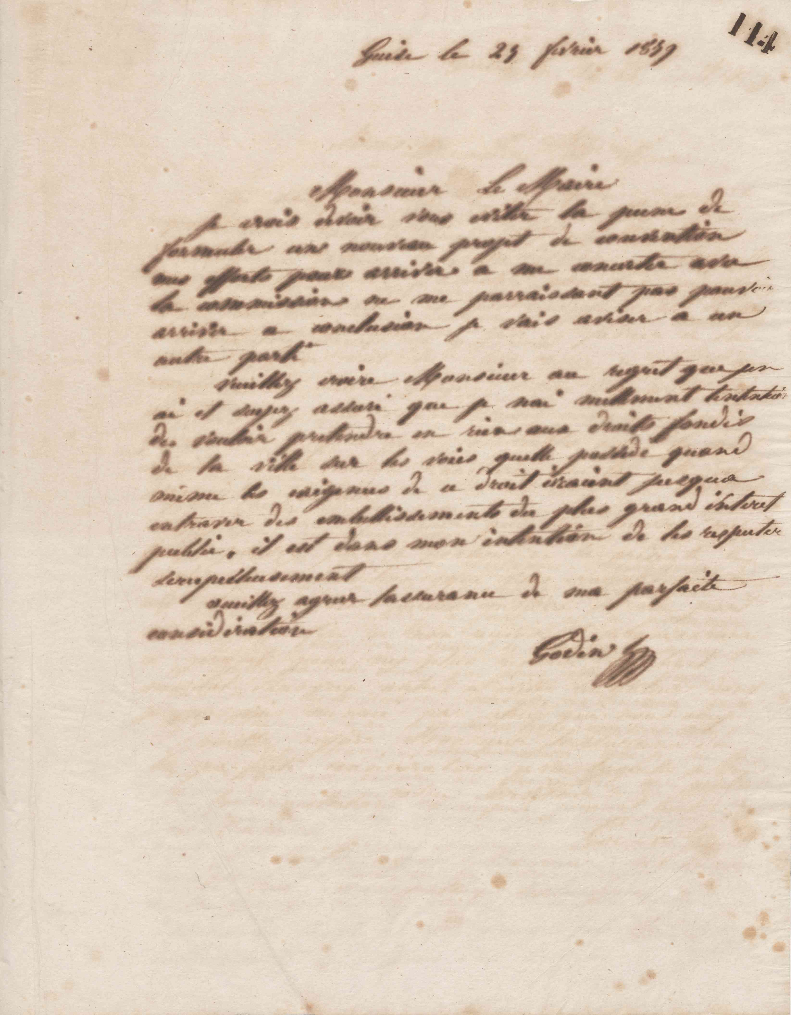 Jean-Baptiste André Godin à Auguste Désiré Besson, 25 février 1859 Jean-Baptiste André Godin à Auguste Désiré Besson, 25 février 1859