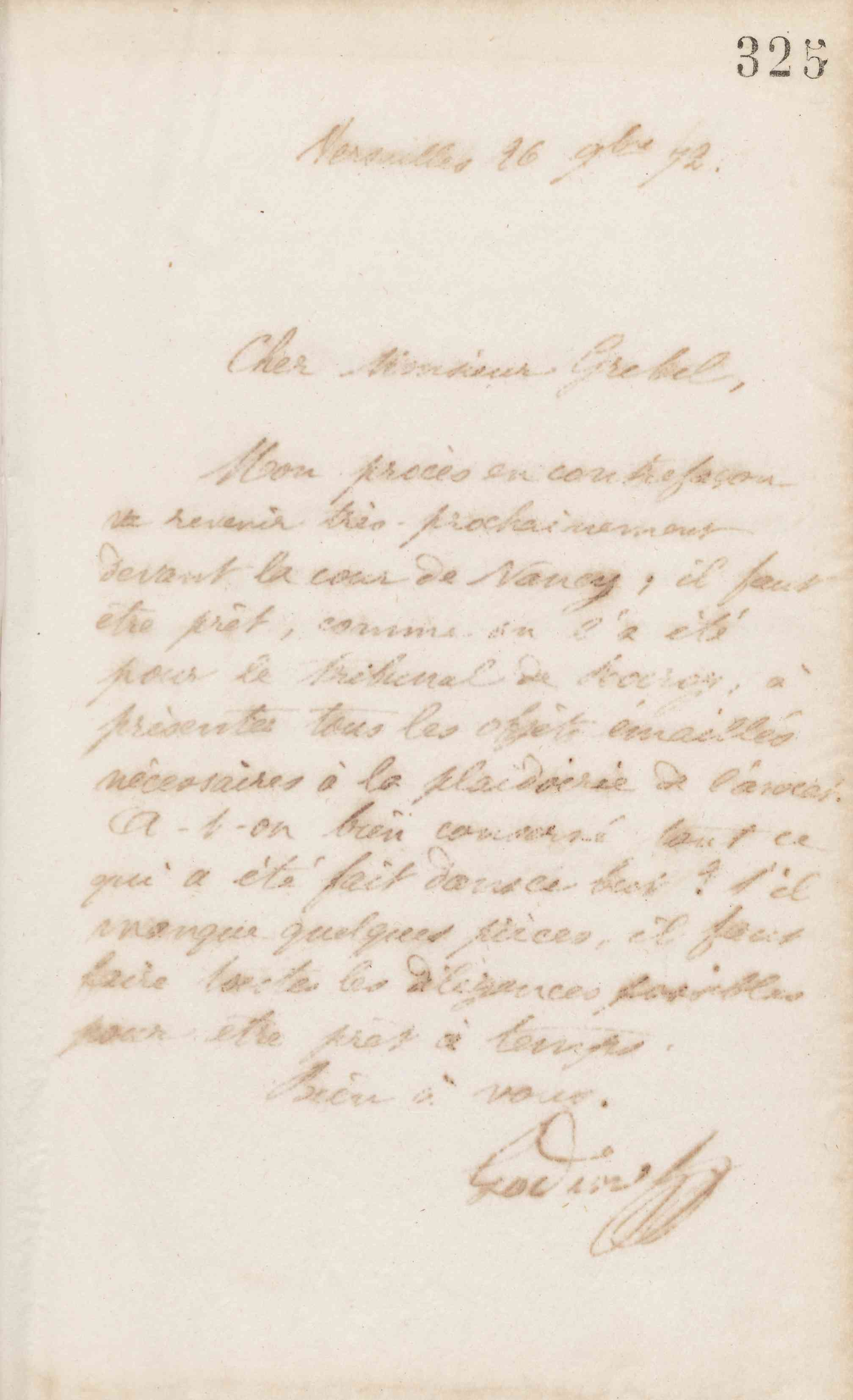 Jean-Baptiste André Godin à Alphonse Grebel, 26 novembre 1872