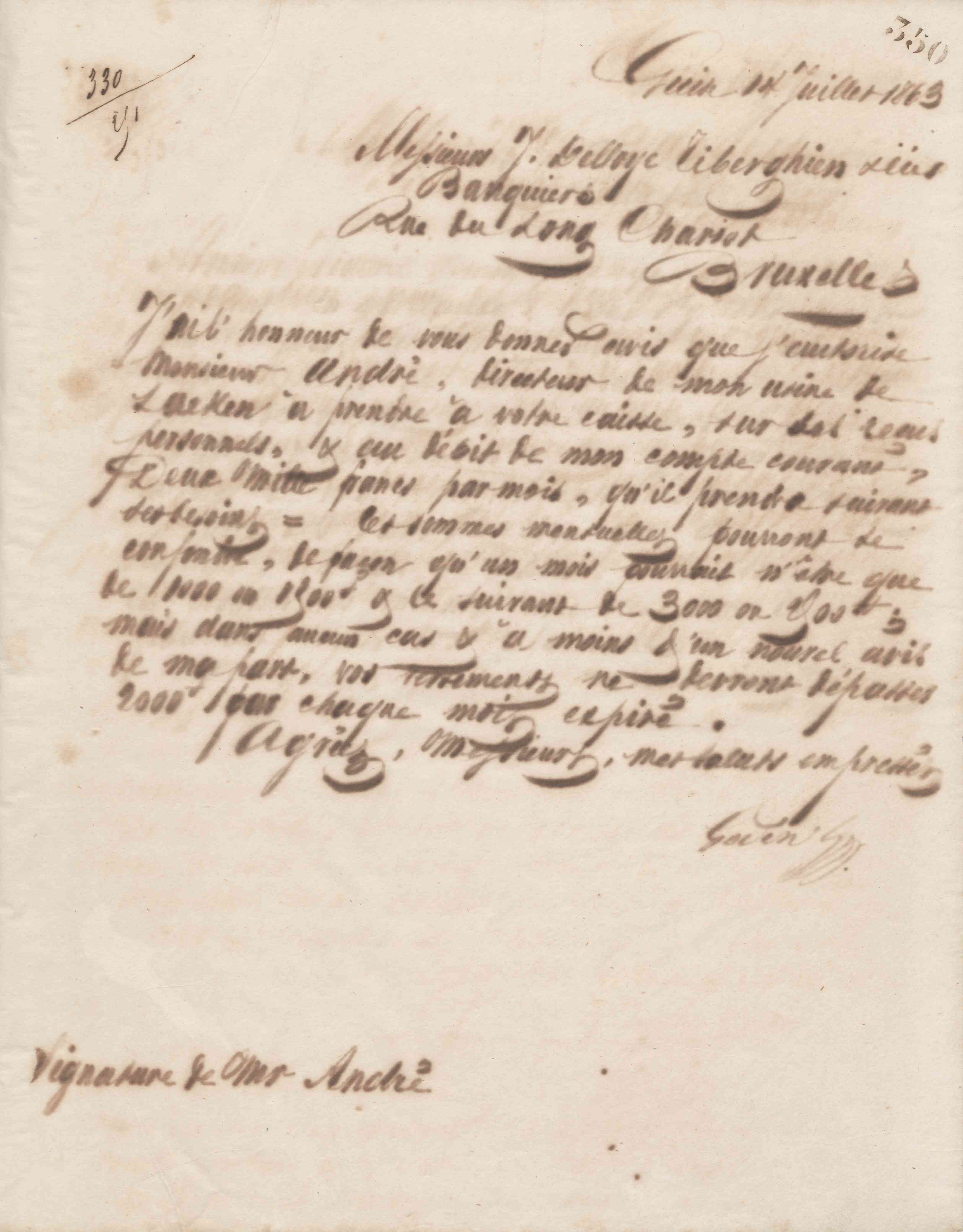 Jean-Baptiste André Godin à Delloye, Tiberghien et Cie, 14 juillet 1863