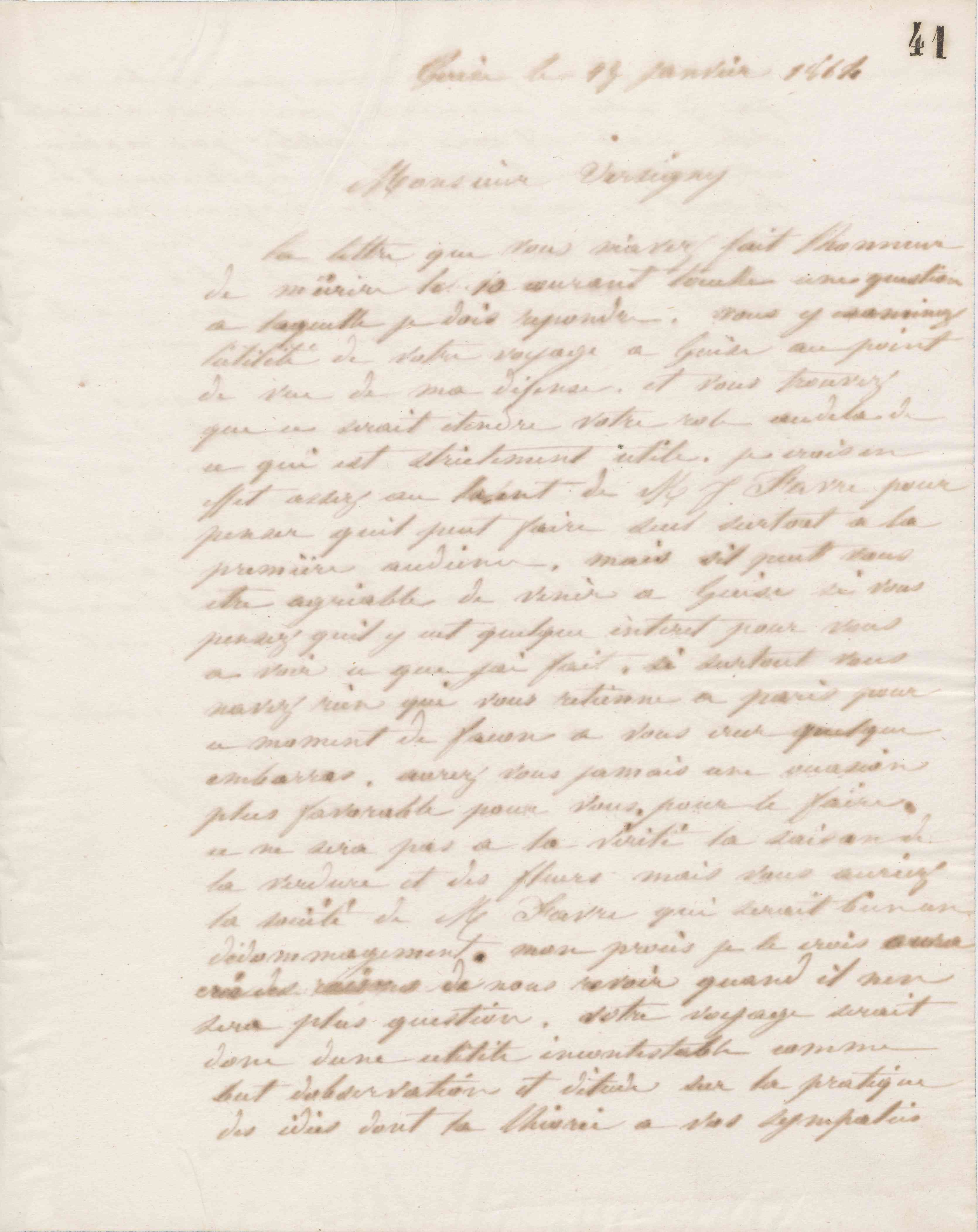 Jean-Baptiste André Godin à Victor Versigny, 14 janvier 1864
