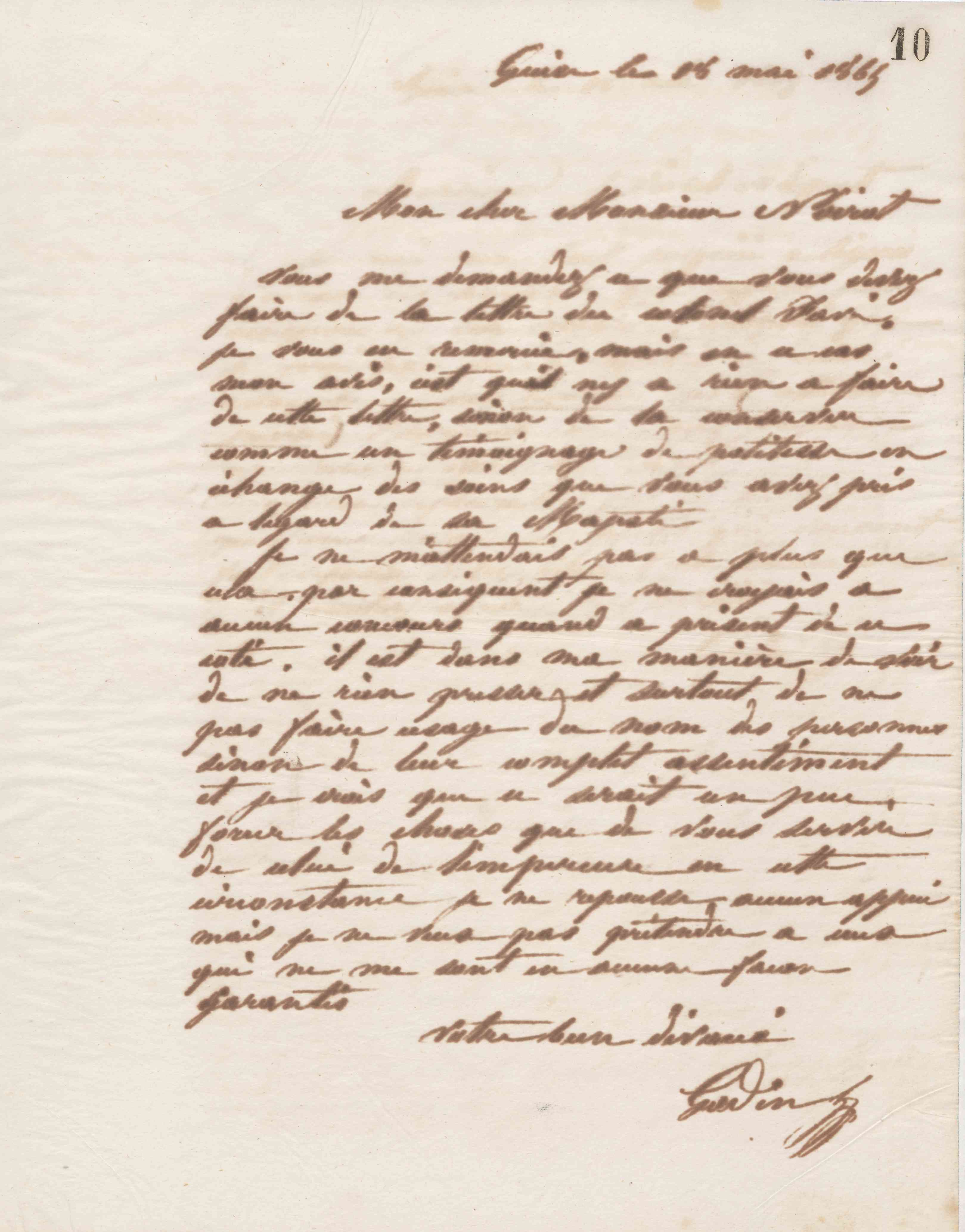 Jean-Baptiste André Godin à Jean-Baptiste Noirot, 18 mai 1865
