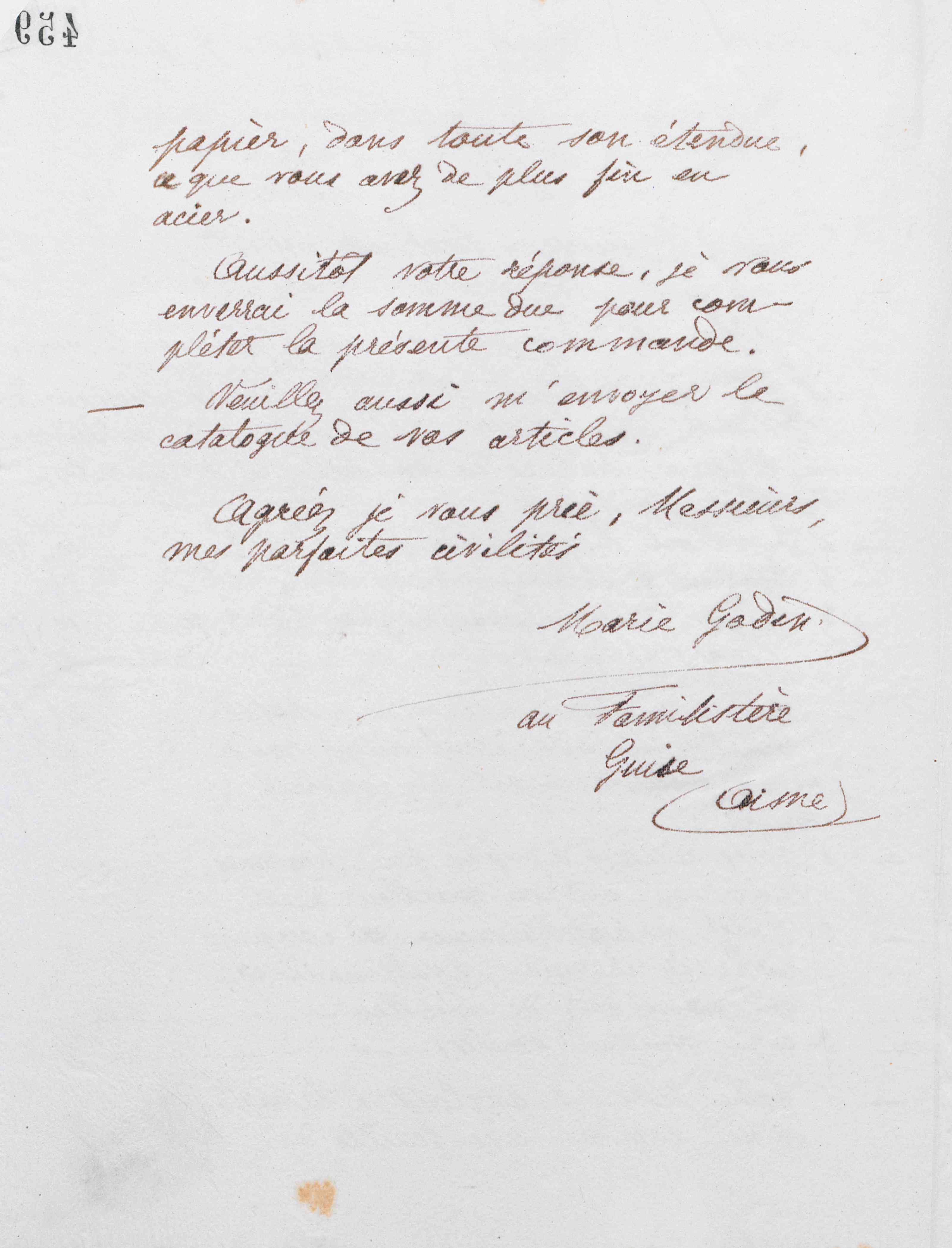 Marie Moret à La reine des abeilles, 9 février 1887
