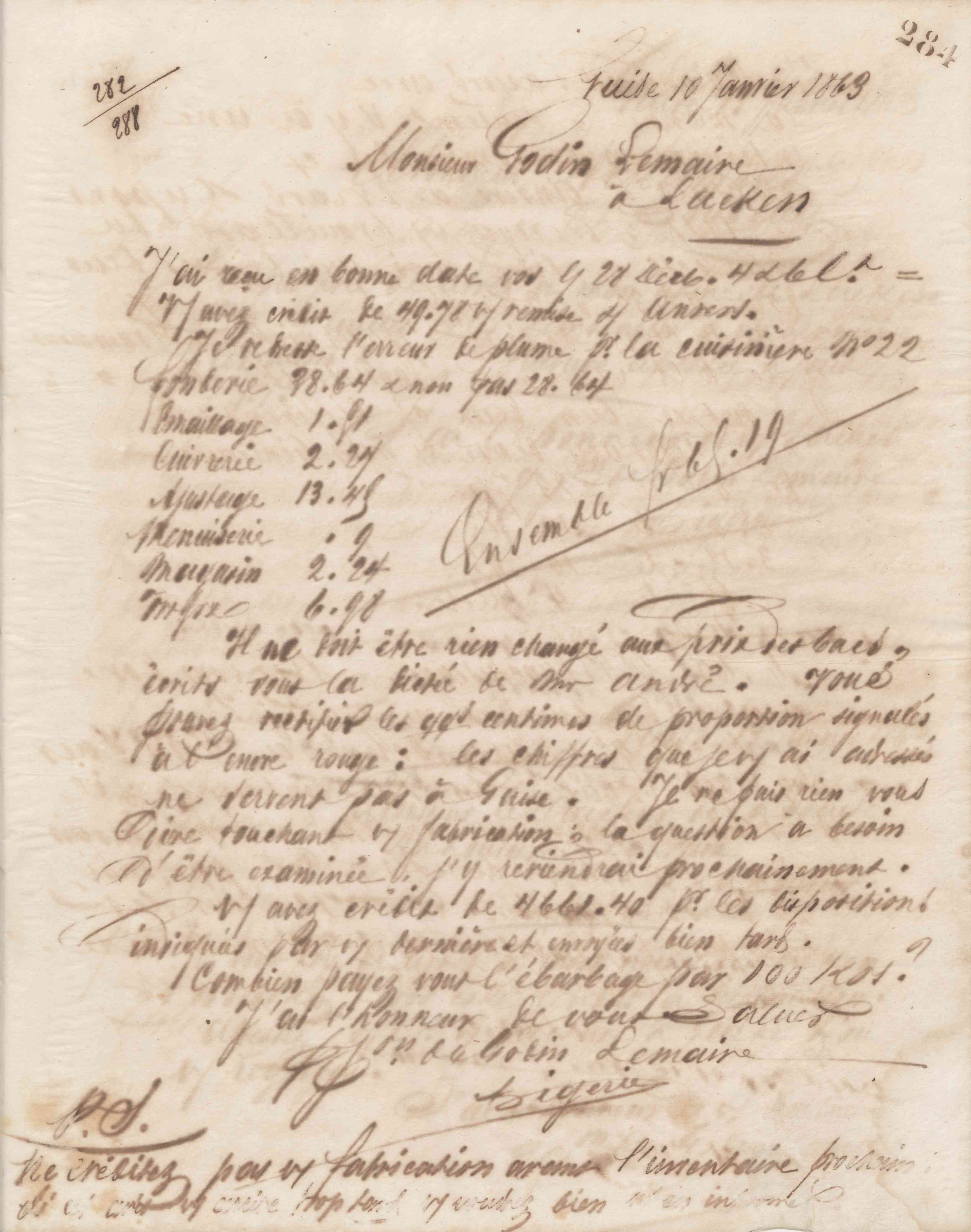 Jean-Baptiste André Godin aux Fonderies et manufactures Godin-Lemaire, 10 janvier 1863