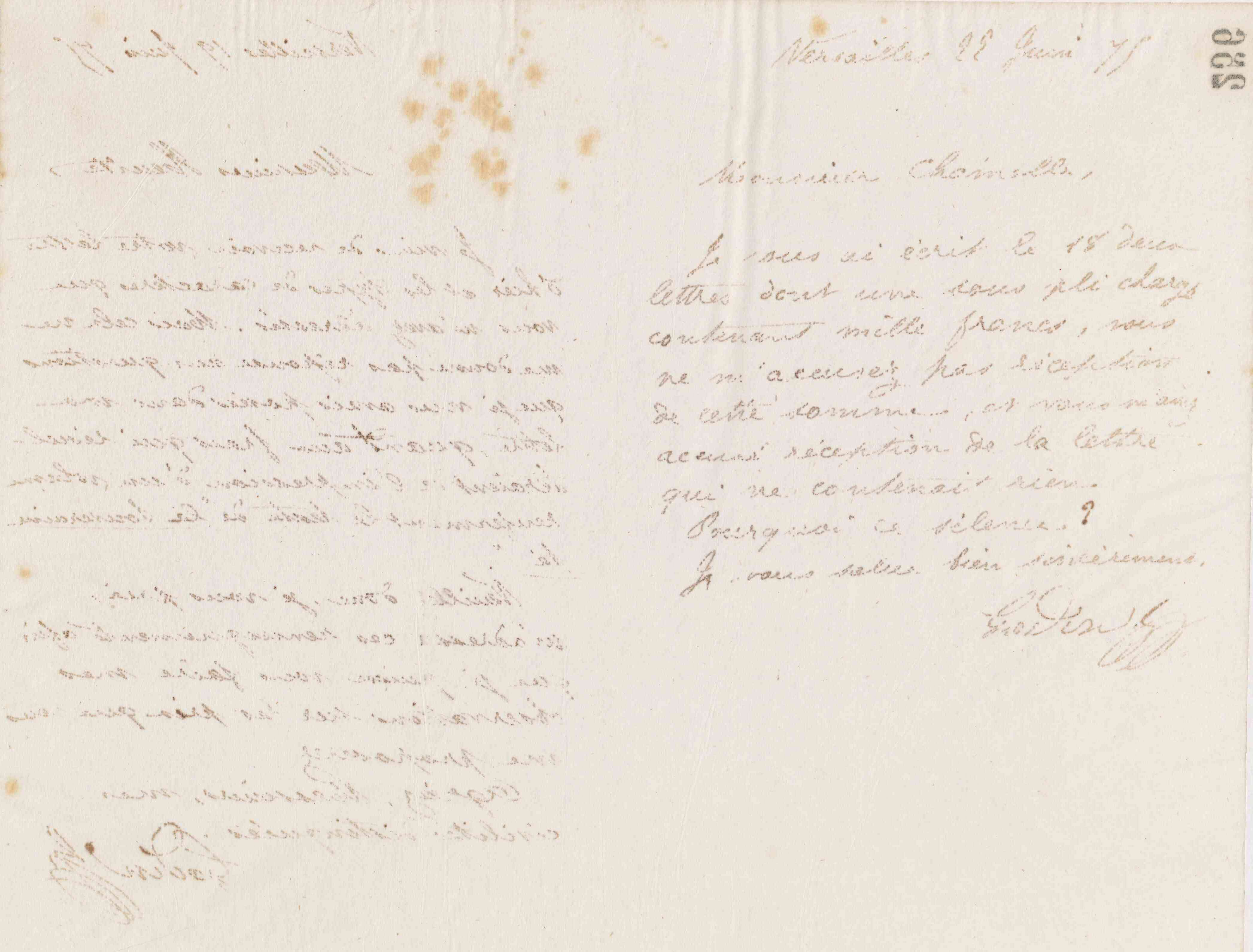 Jean-Baptiste André Godin à monsieur Chamolle, 22 juin 1875 Jean-Baptiste André Godin à monsieur Chamolle, 22 juin 1875