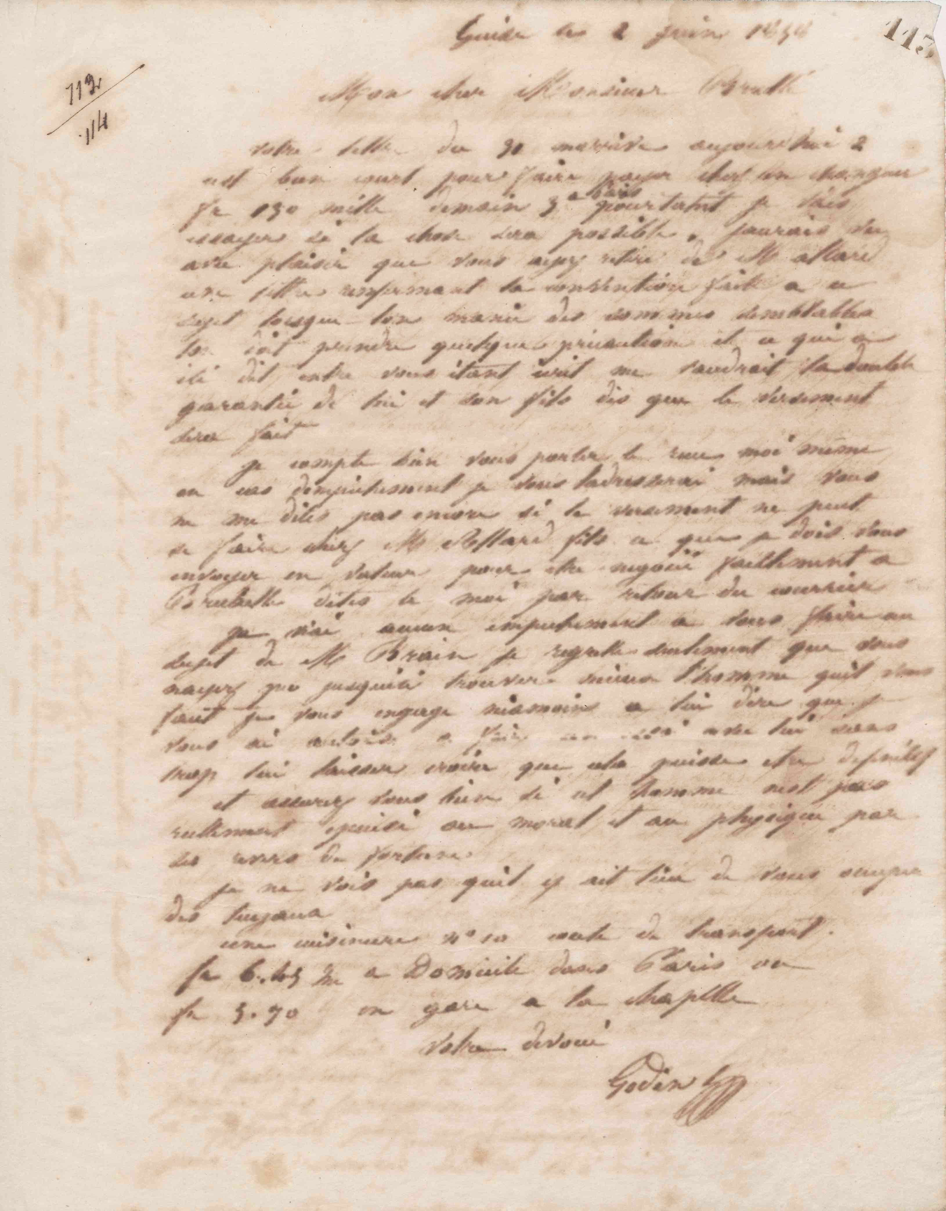 Jean-Baptiste André Godin à Alexandre Brullé, 2 juin 1858