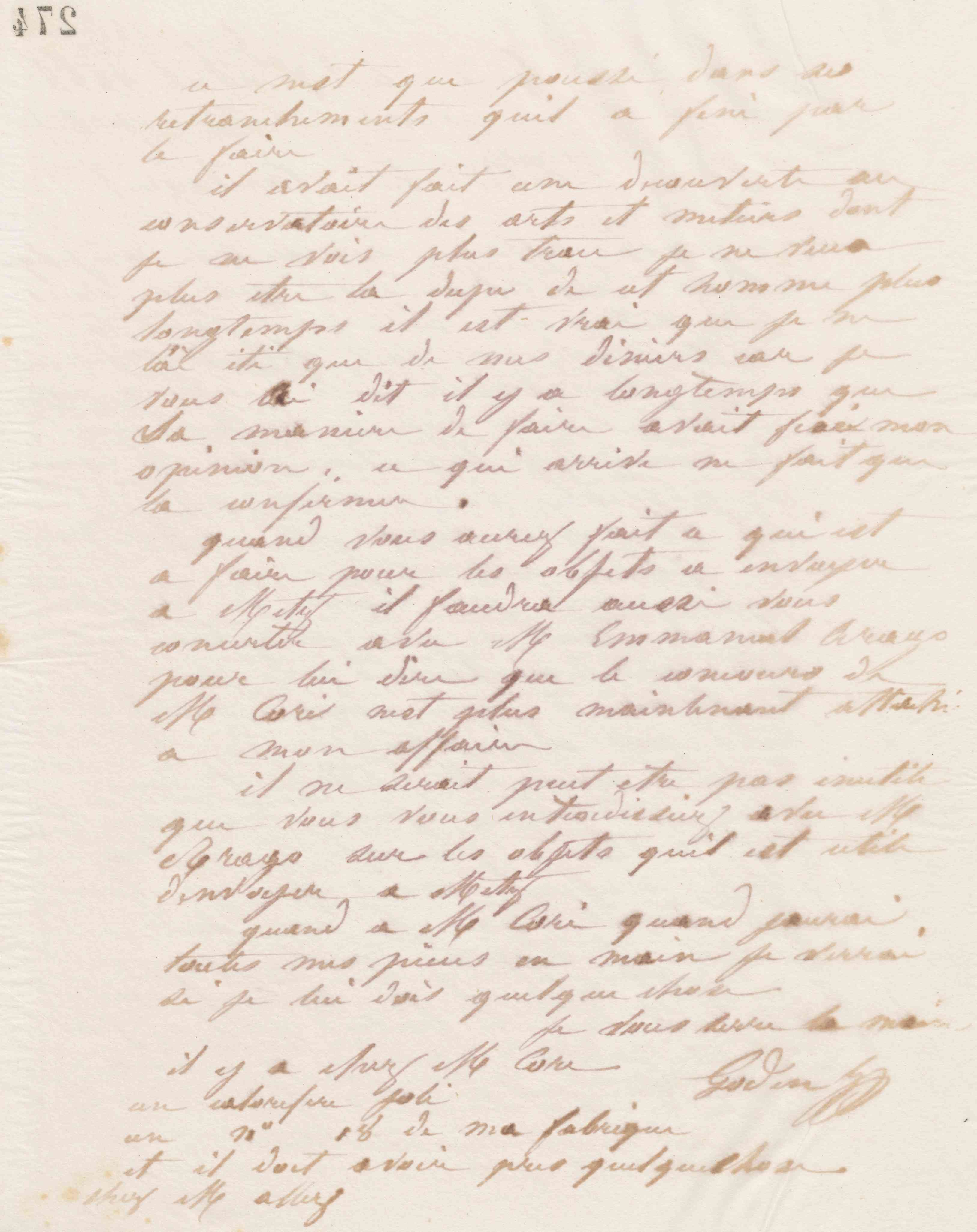 Jean-Baptiste André Godin à François Cantagrel, 1er avril 1868