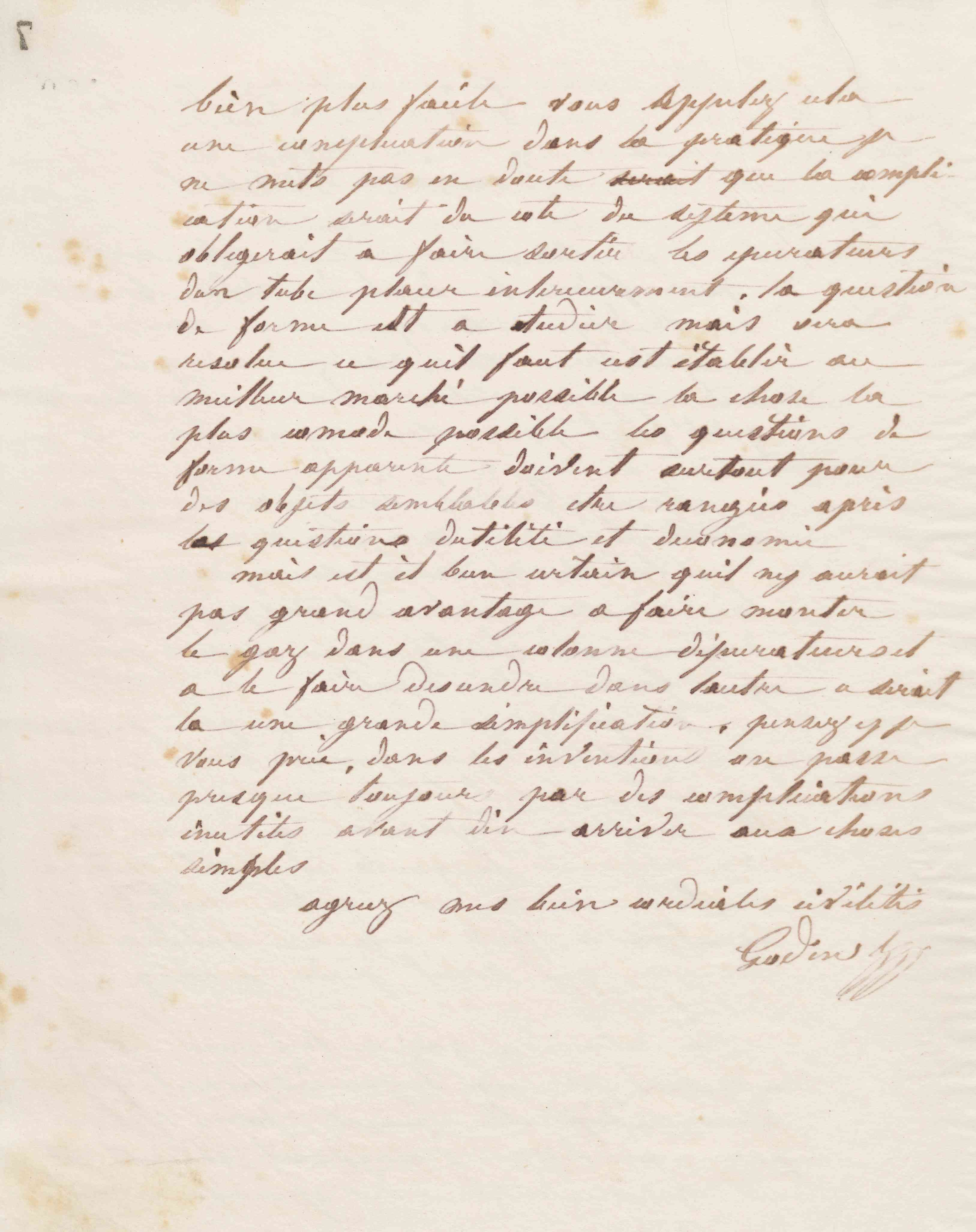 Jean-Baptiste André Godin à monsieur Roussel, 22 novembre 1866