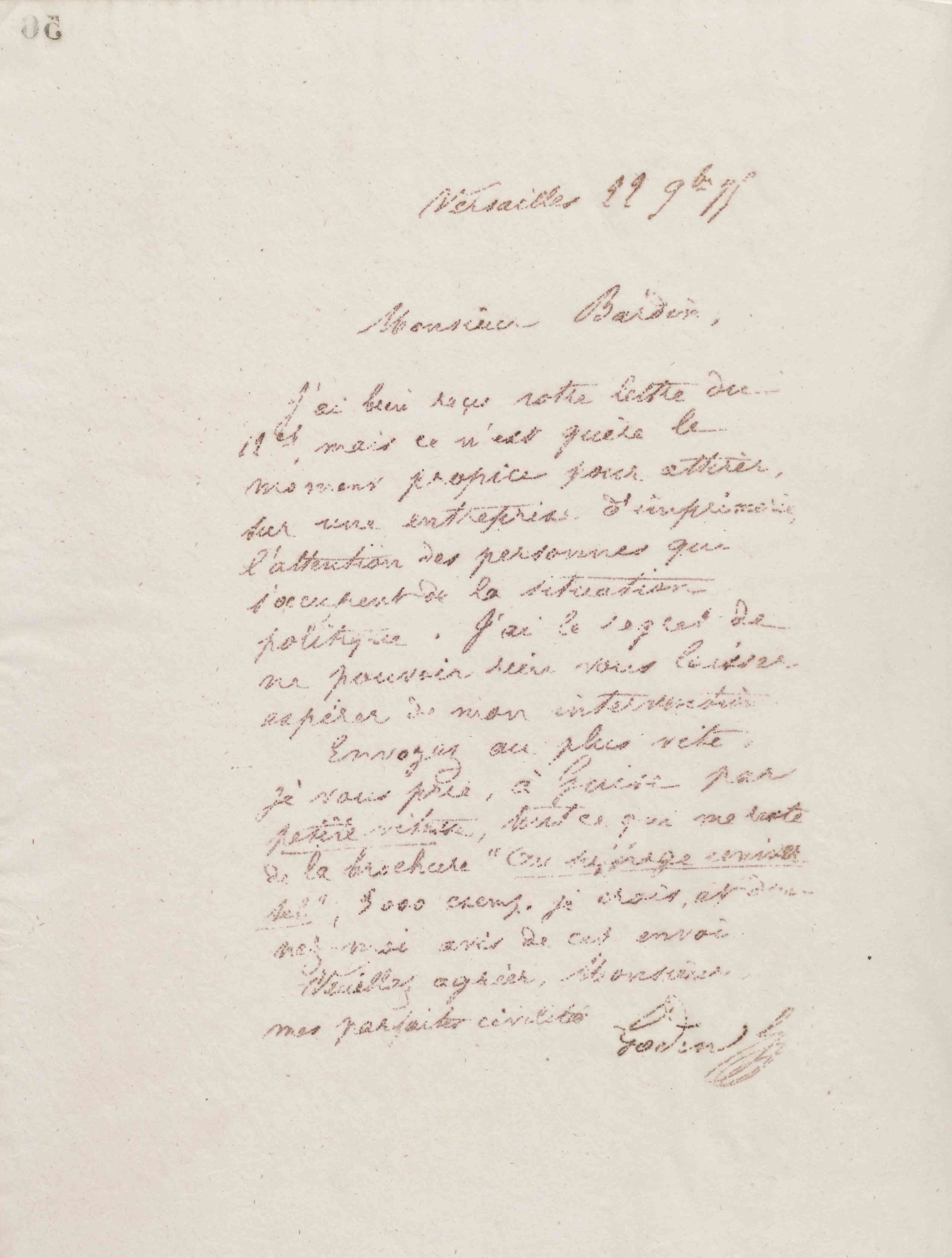 Jean-Baptiste André Godin à monsieur Bardin, 22 novembre 1875 Jean-Baptiste André Godin à monsieur Bardin, 22 novembre 1875