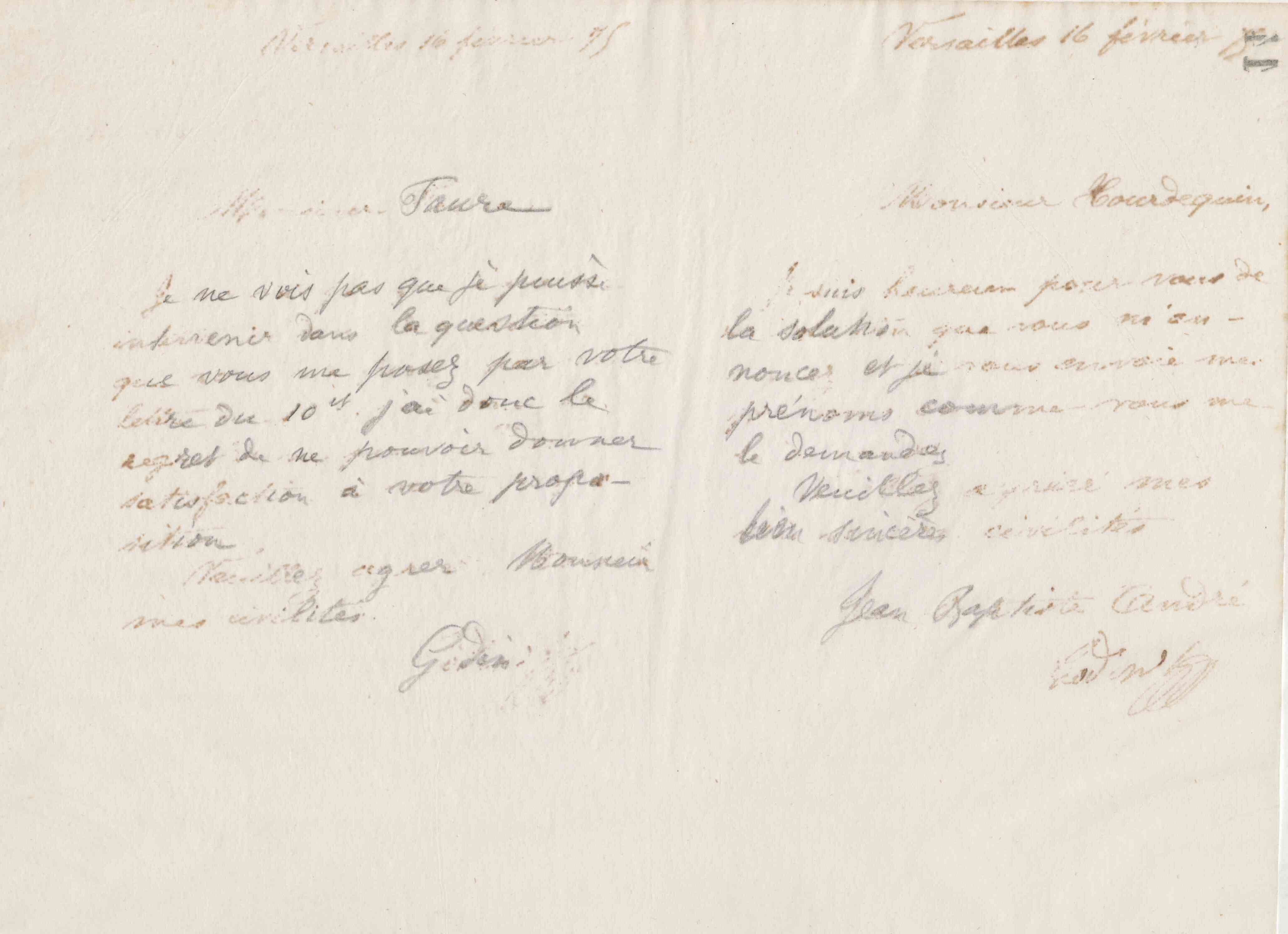 Jean-Baptiste André Godin à Auguste Adolphe Hourdequin, 16 février 1875 Jean-Baptiste André Godin à Auguste Adolphe Hourdequin, 16 février 1875