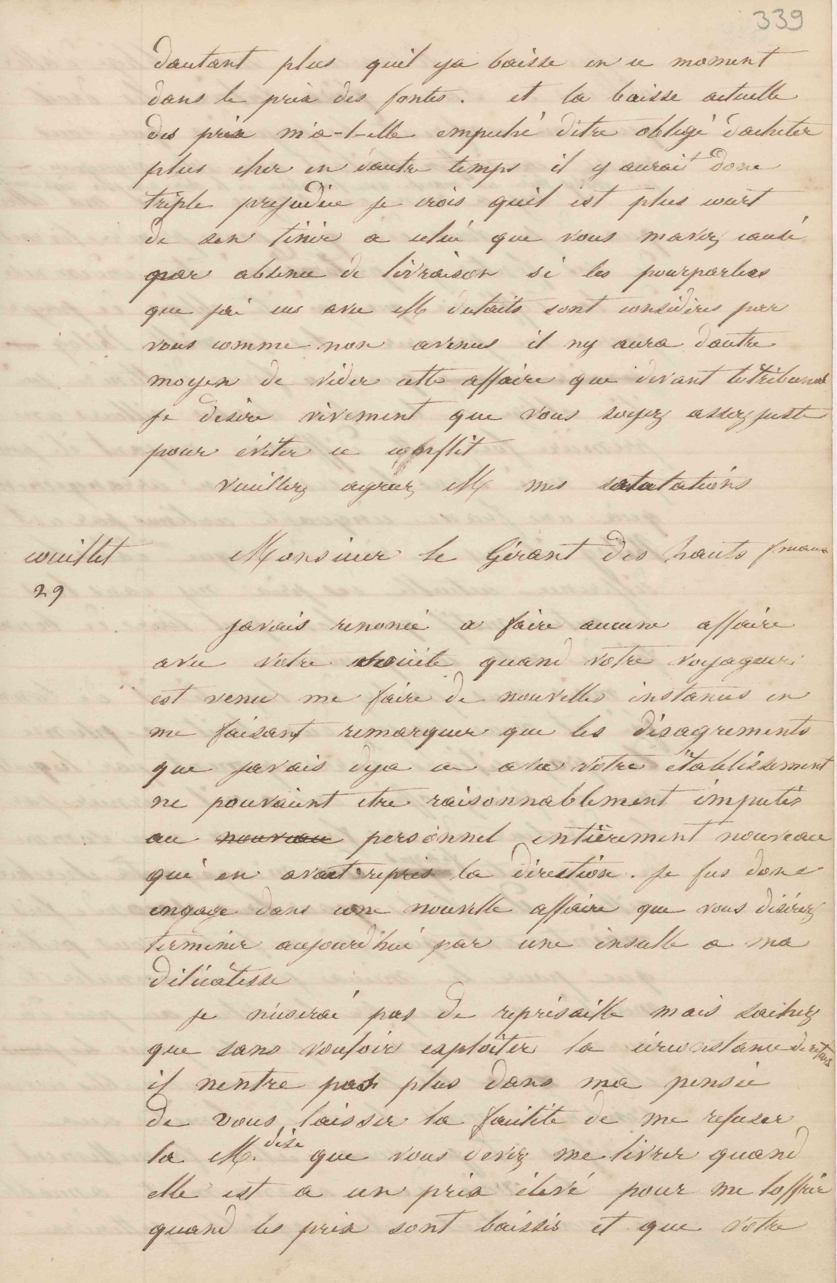 Jean-Baptiste André Godin au directeur-gérant de la Société anonyme des hauts-fourneaux, usines et charbonnages de Marcinelle et Couillet, 24 mai 1849 Jean-Baptiste André Godin au directeur-gérant de la Société anonyme des hauts-fourneaux, usines et charbonnages de Marcinelle et Couillet, 24 mai 1849