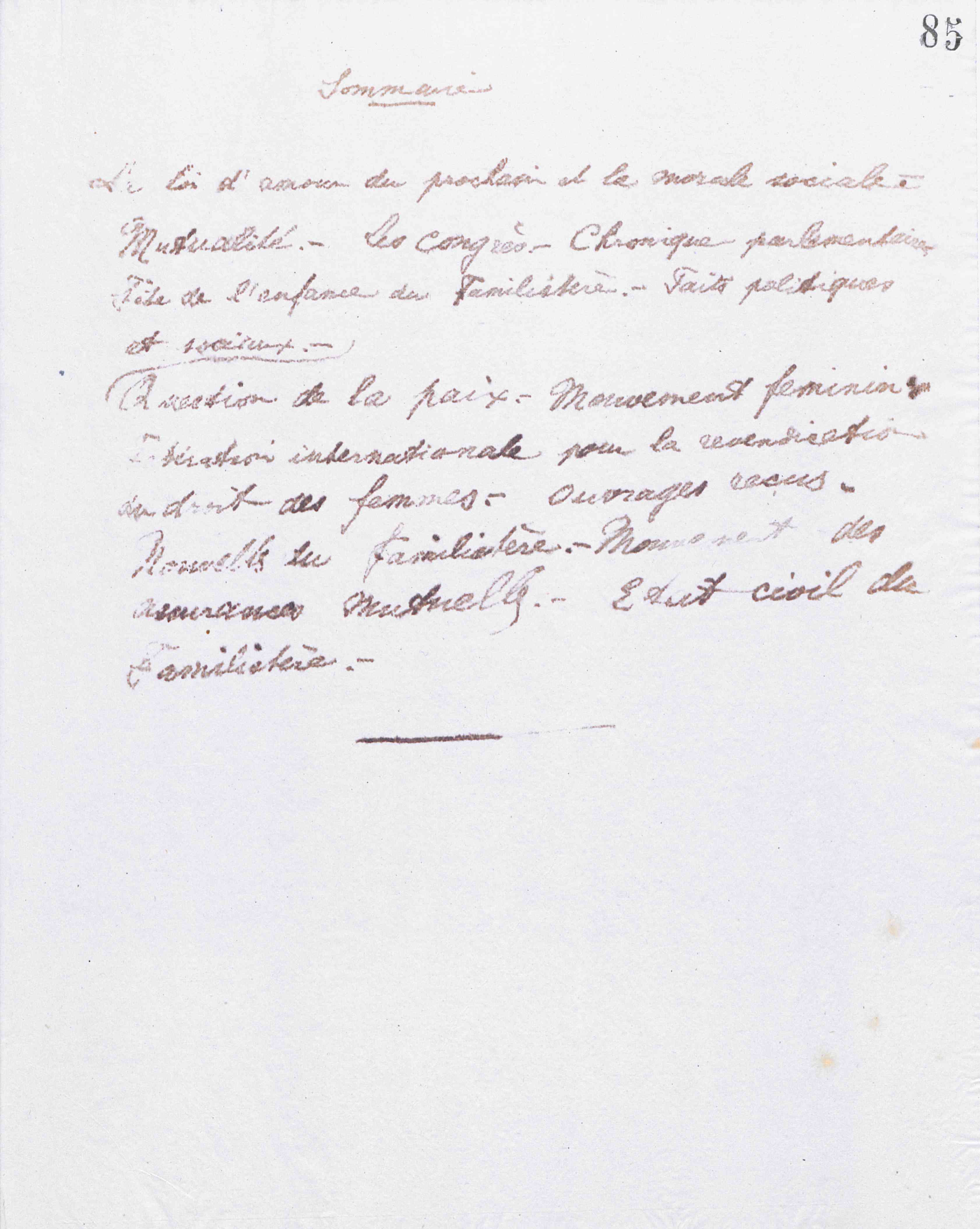 Marie Moret à Jules Édouard Baré, 21 septembre 1889 Marie Moret à Jules Édouard Baré, 21 septembre 1889