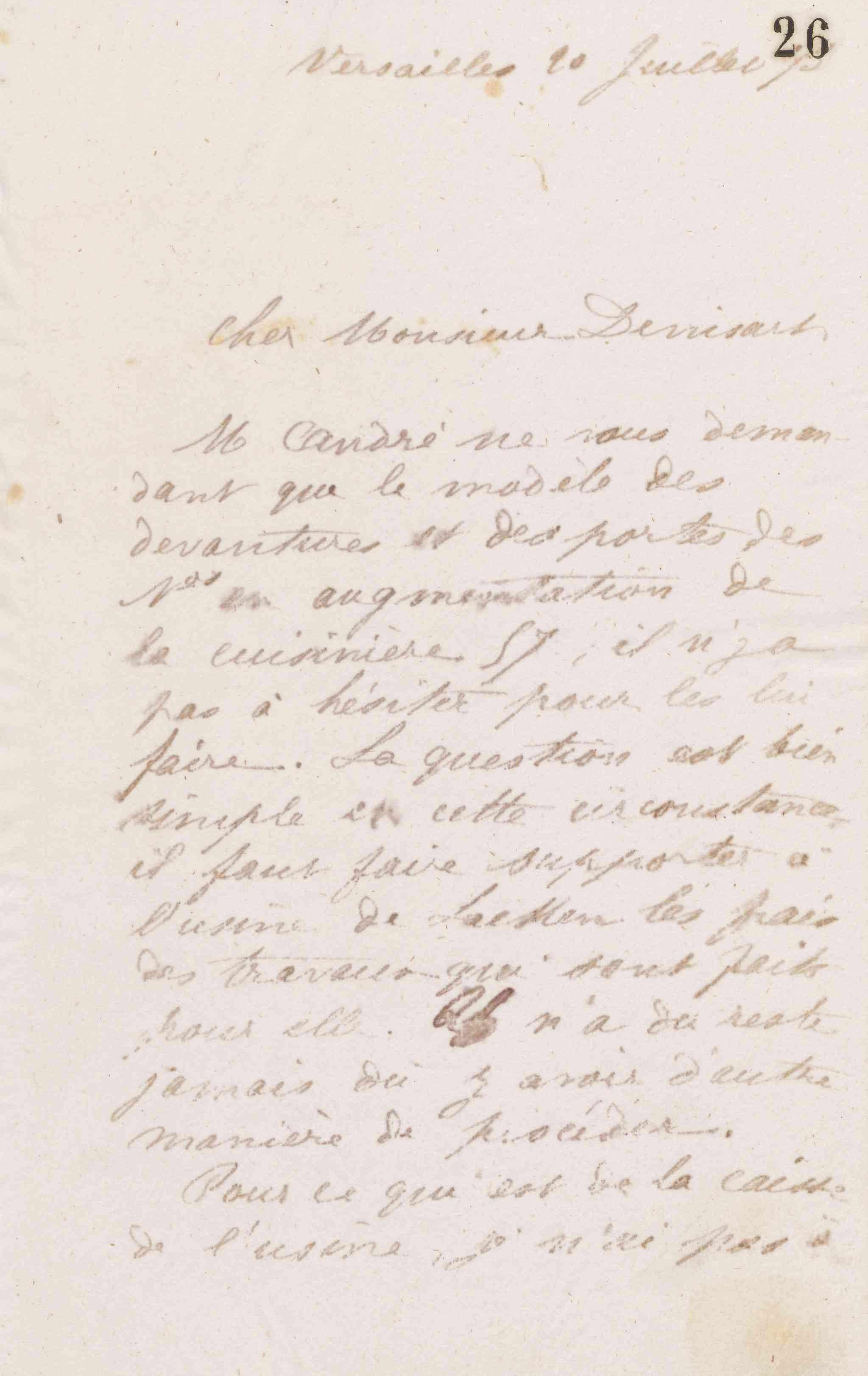 Jean-Baptiste André Godin à Alfred Denisart, 20 juillet 1873