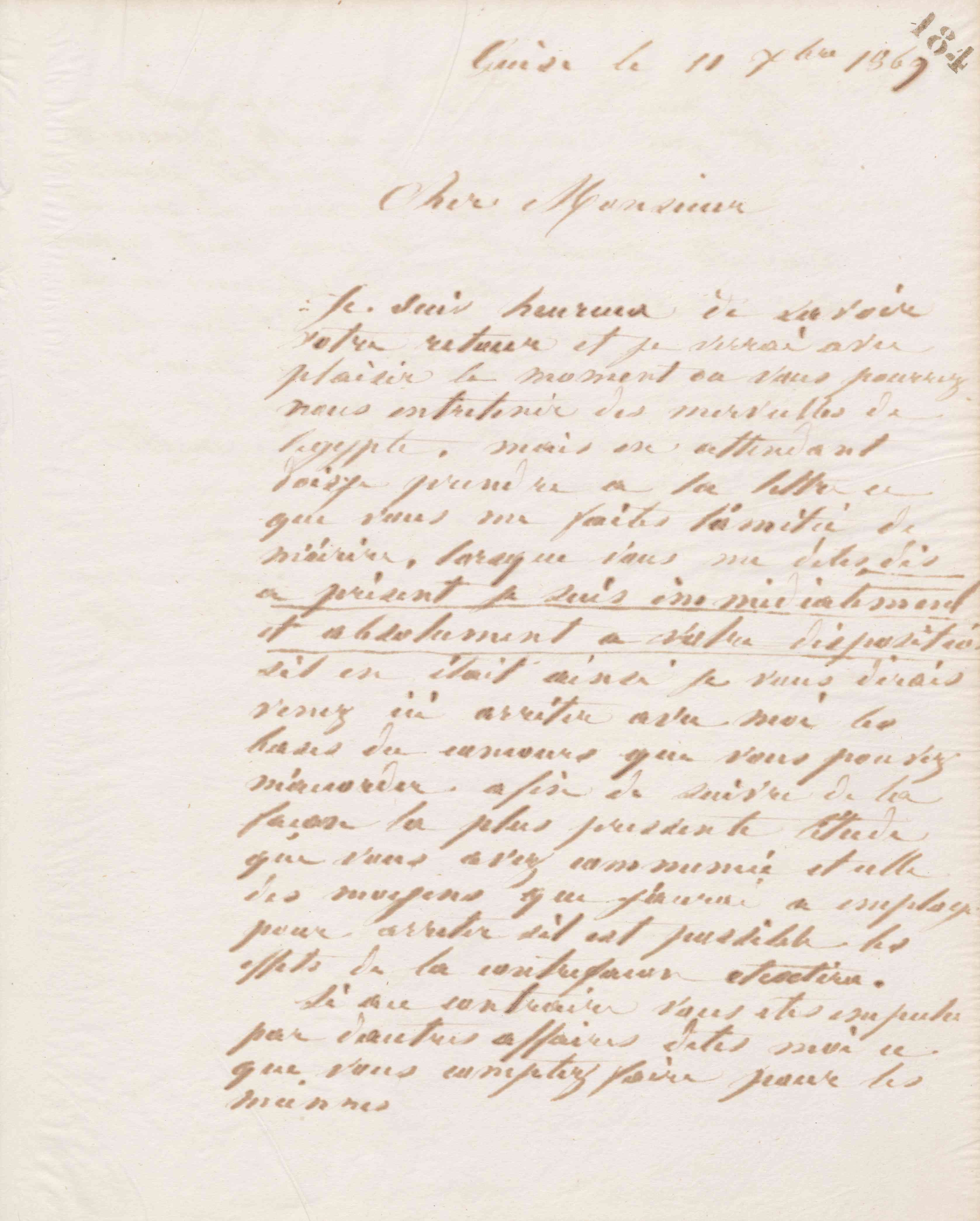 Jean-Baptiste André Godin à Georges Coulon, 11 décembre 1869