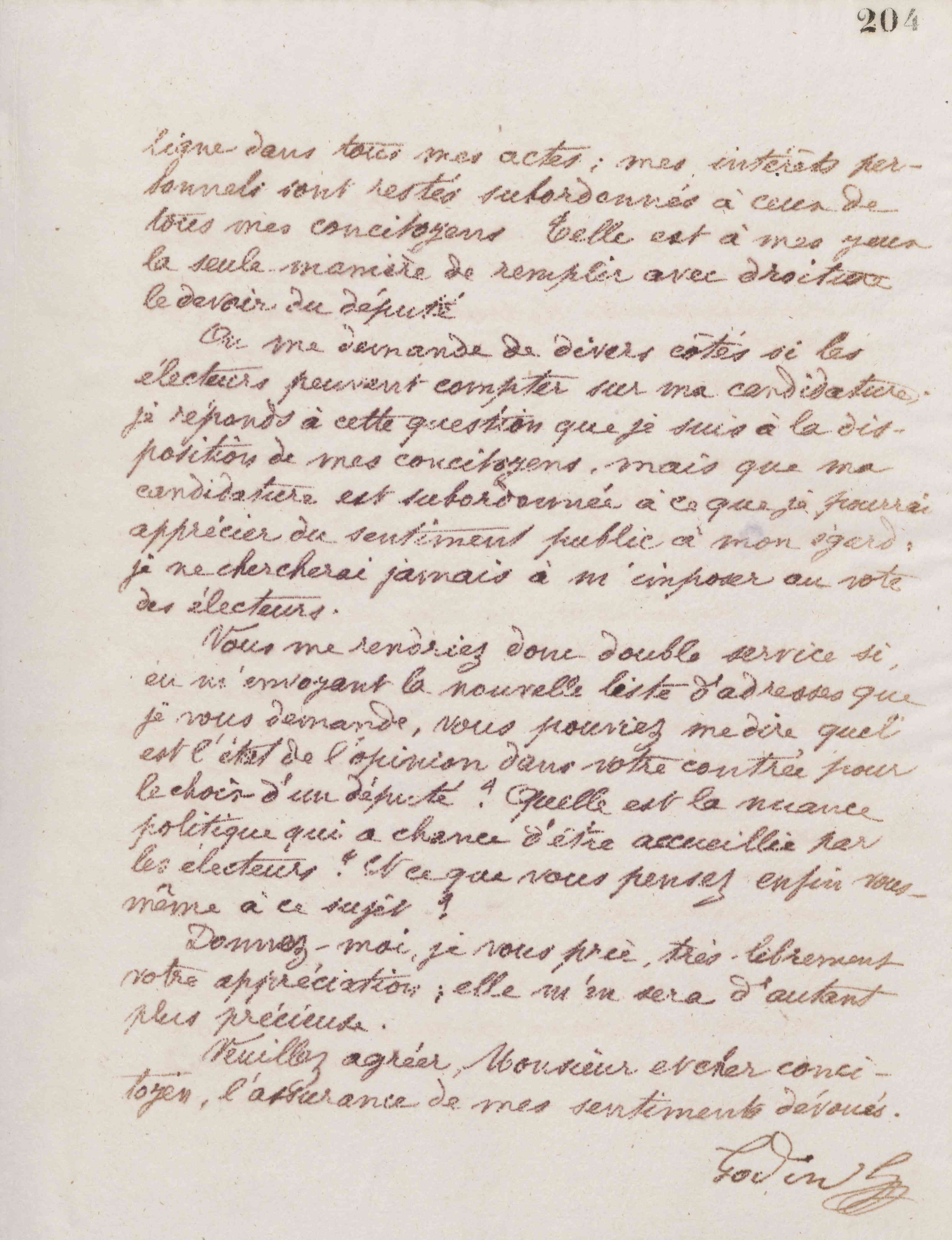 Jean-Baptiste André Godin à un inconnu, 13 janvier 1876