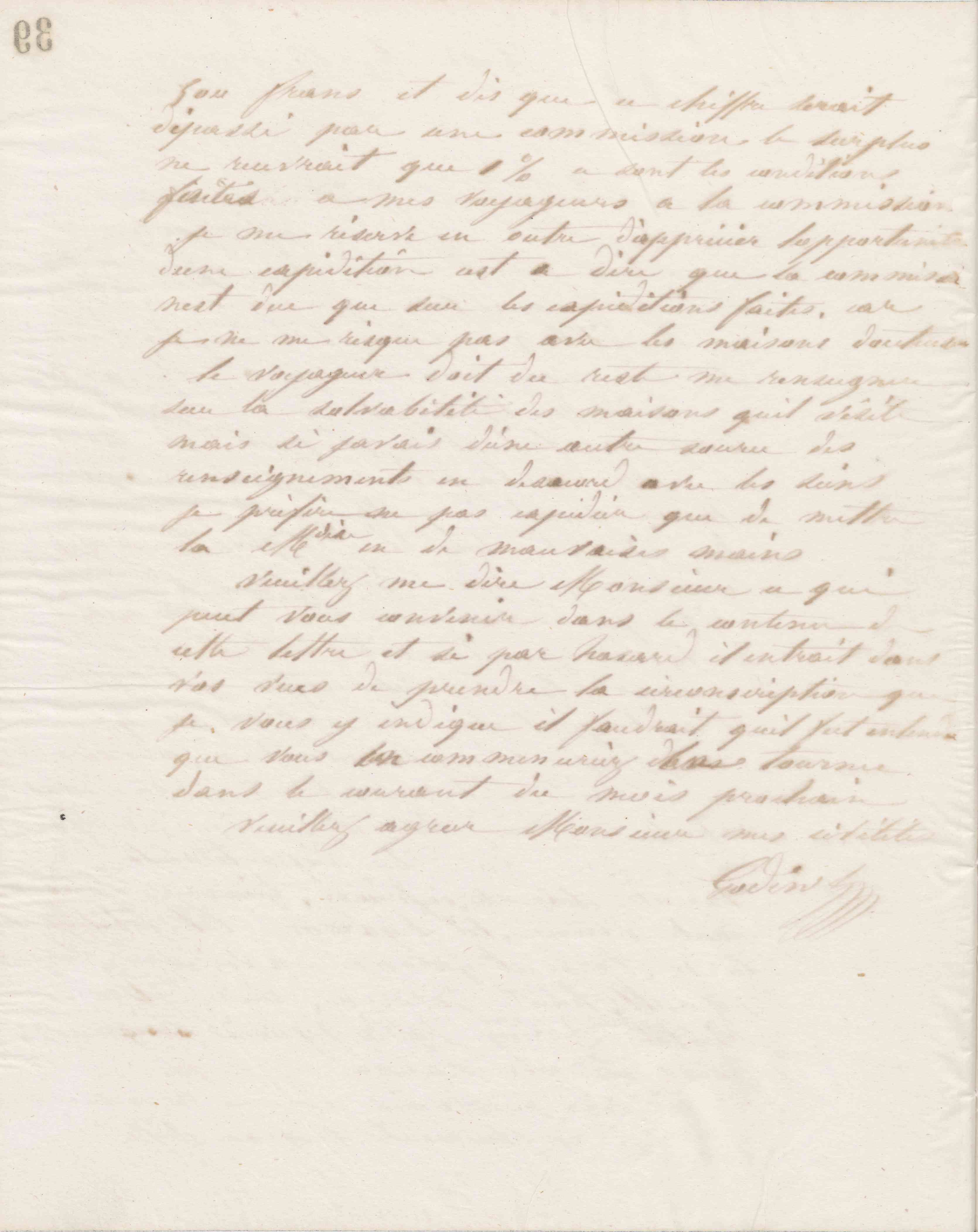 Jean-Baptiste André Godin à monsieur Sainturet, 15 janvier 1864