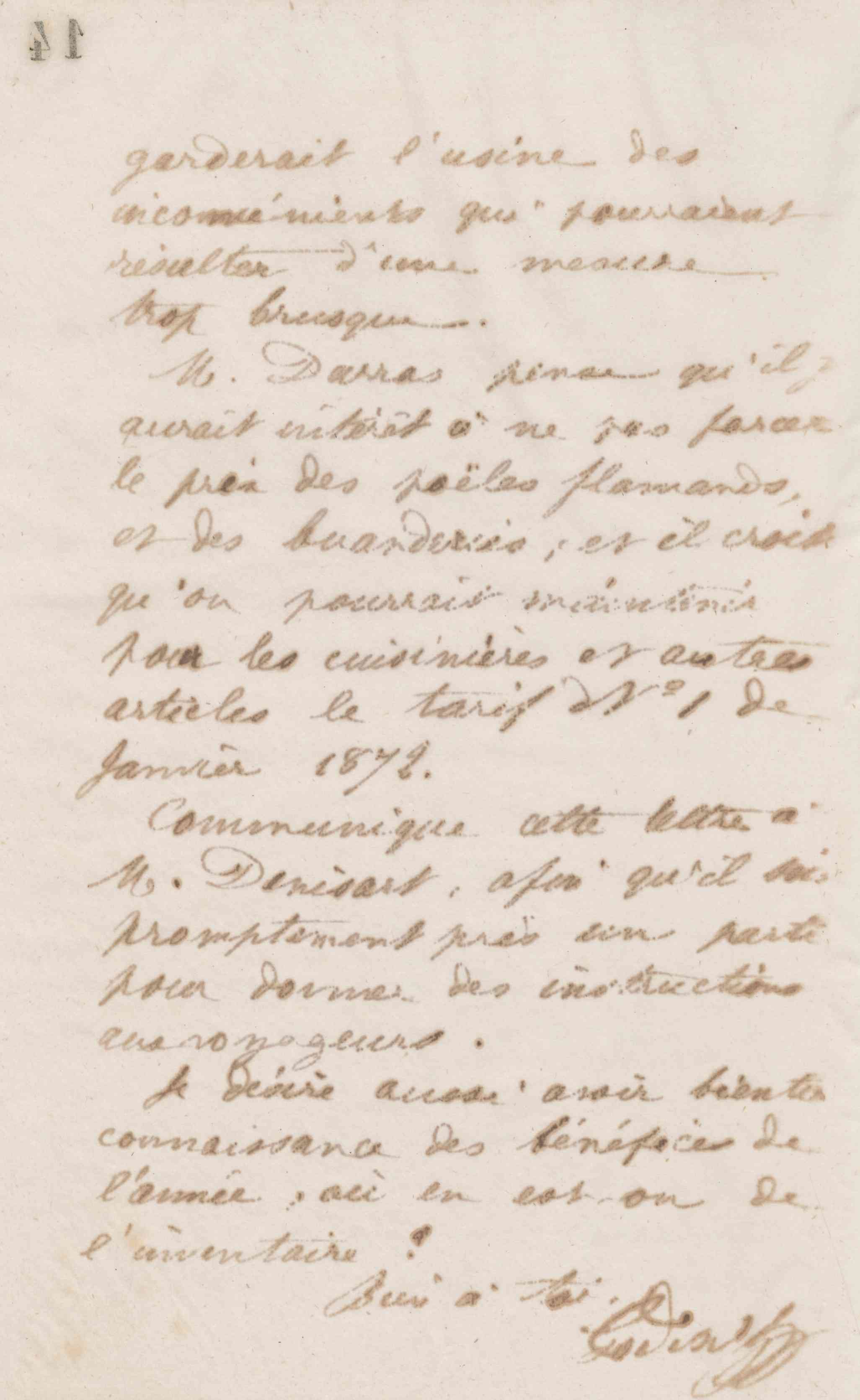 Jean-Baptiste André Godin à Émile Godin, 17 janvier 1873