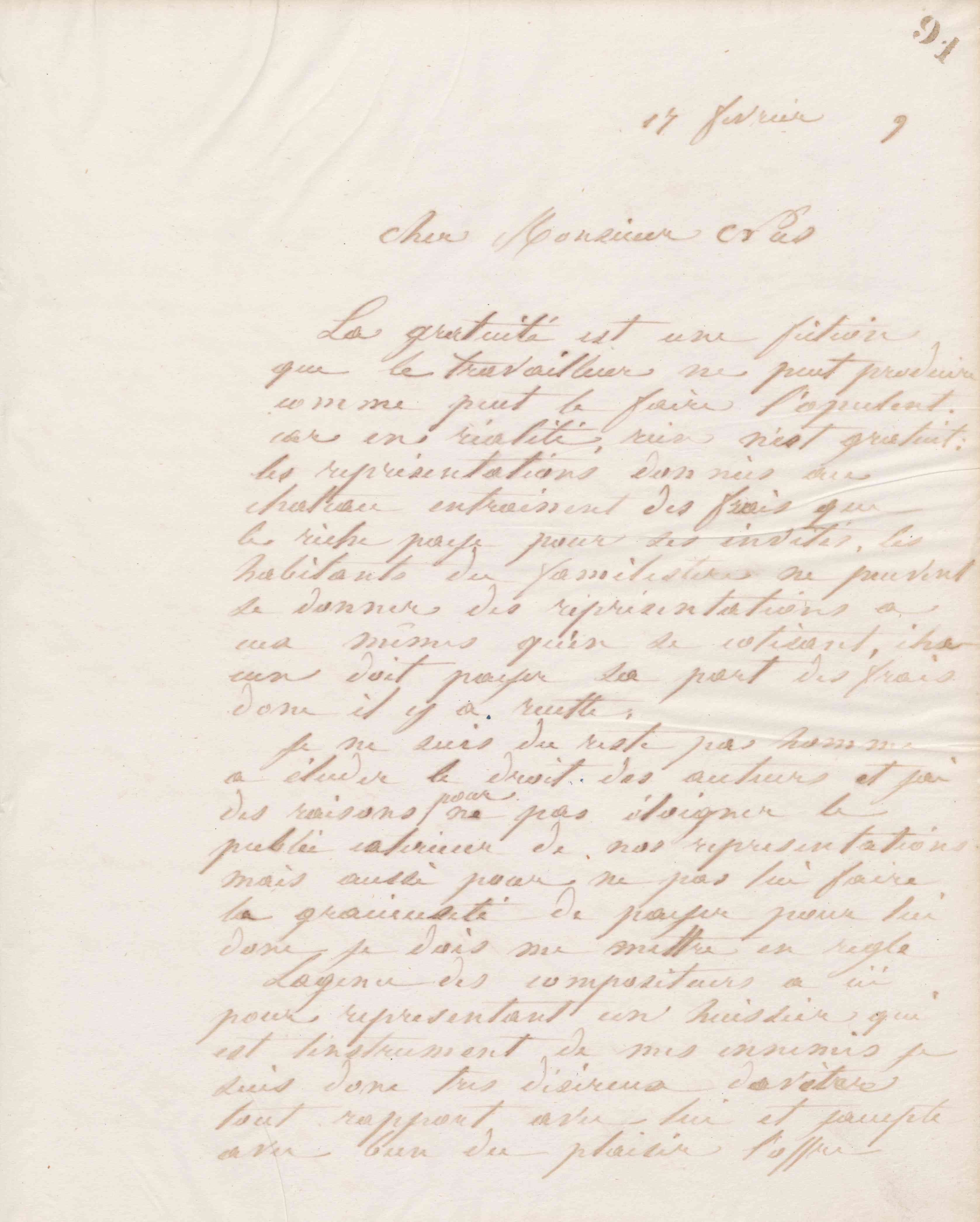 Jean-Baptiste André Godin à Eugène Nus, 17 février 1869