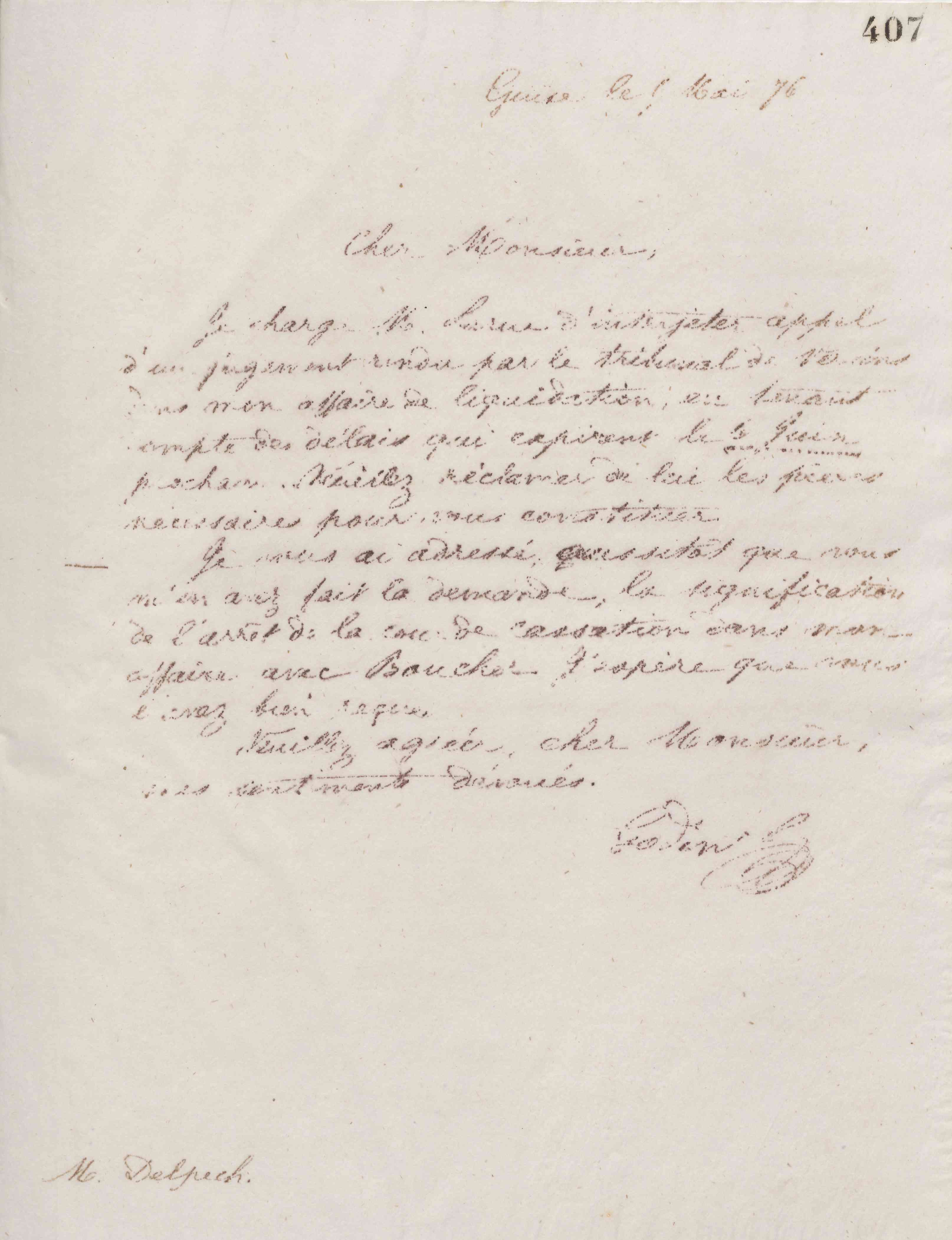 Jean-Baptiste André Godin à Alphonse Delpech, 5 mai 1876 Jean-Baptiste André Godin à Alphonse Delpech, 5 mai 1876