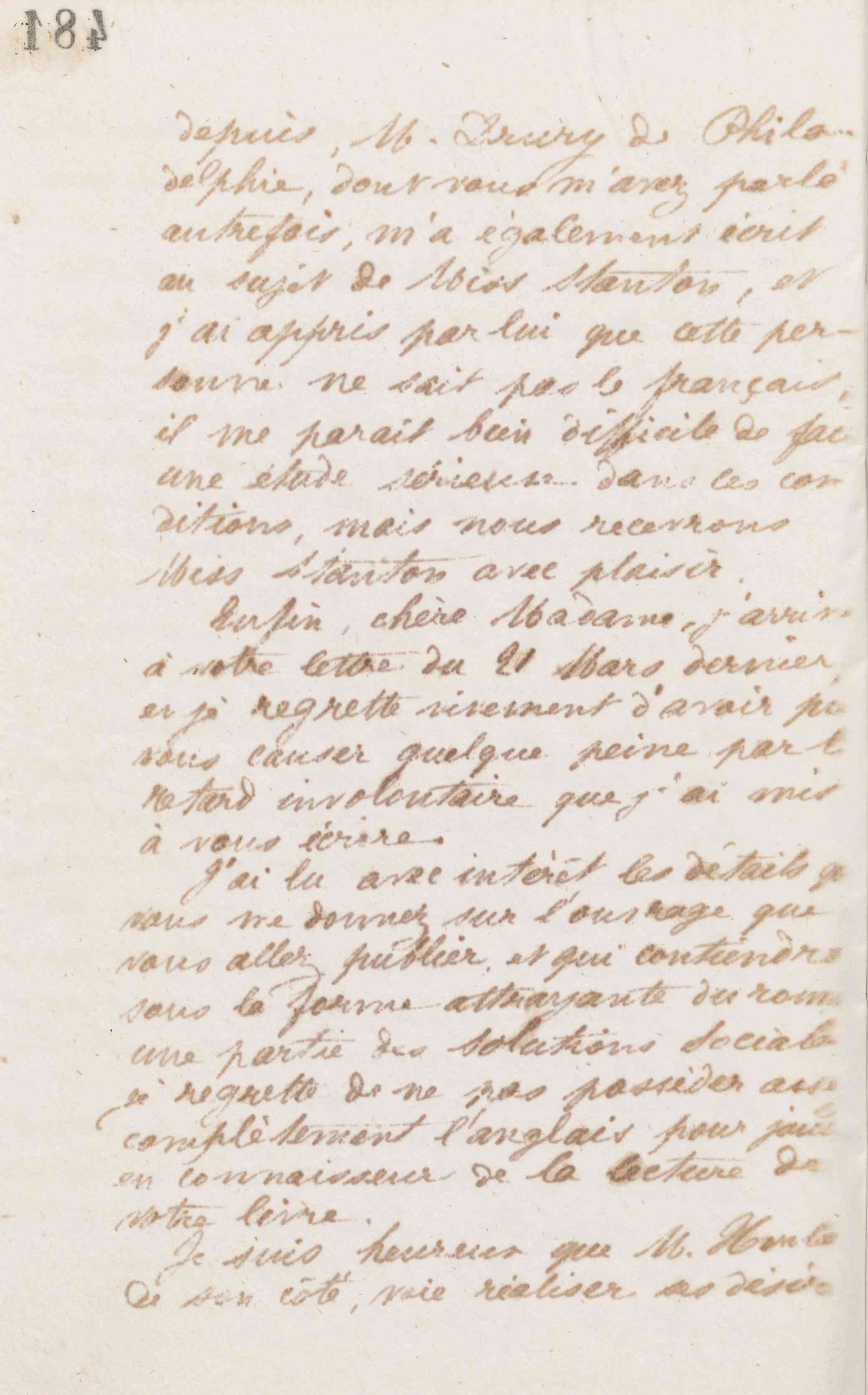 Jean-Baptiste André Godin à Marie Howland, 20 avril 1874