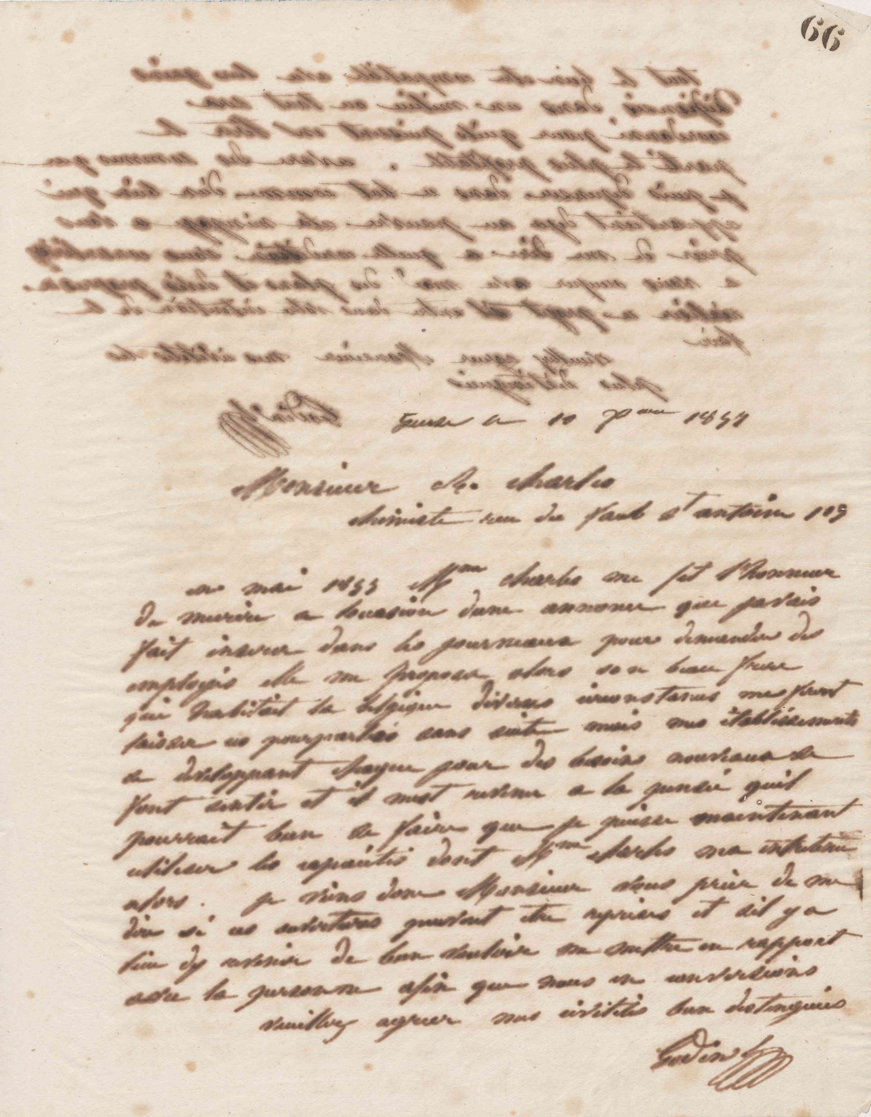 Jean-Baptiste André Godin à monsieur A. Charles, 11 décembre 1857