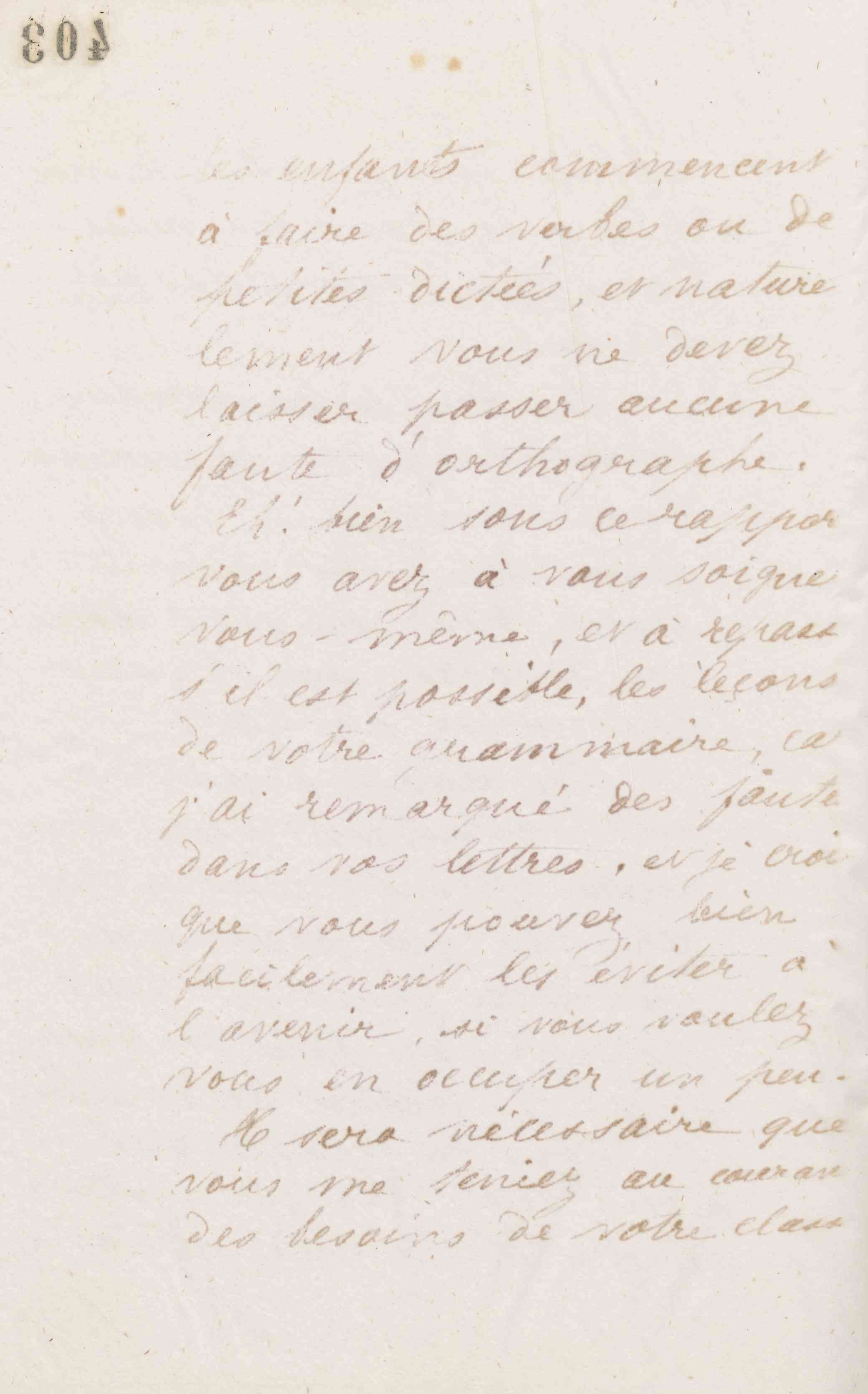 Marie Moret à madame Défontaine, 10 mars 1874