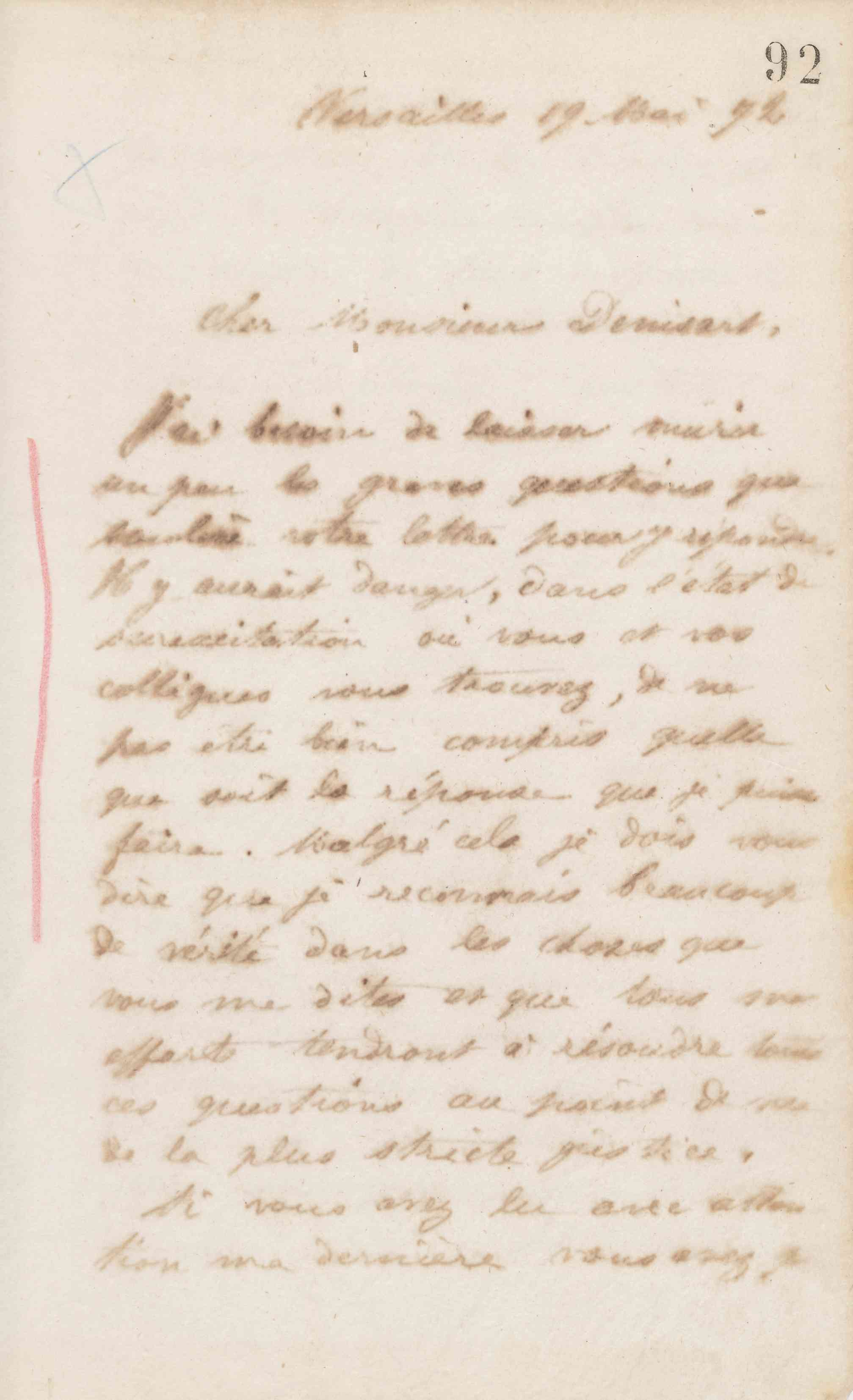 Jean-Baptiste André Godin à Alfred Denisart, 19 mai 1872