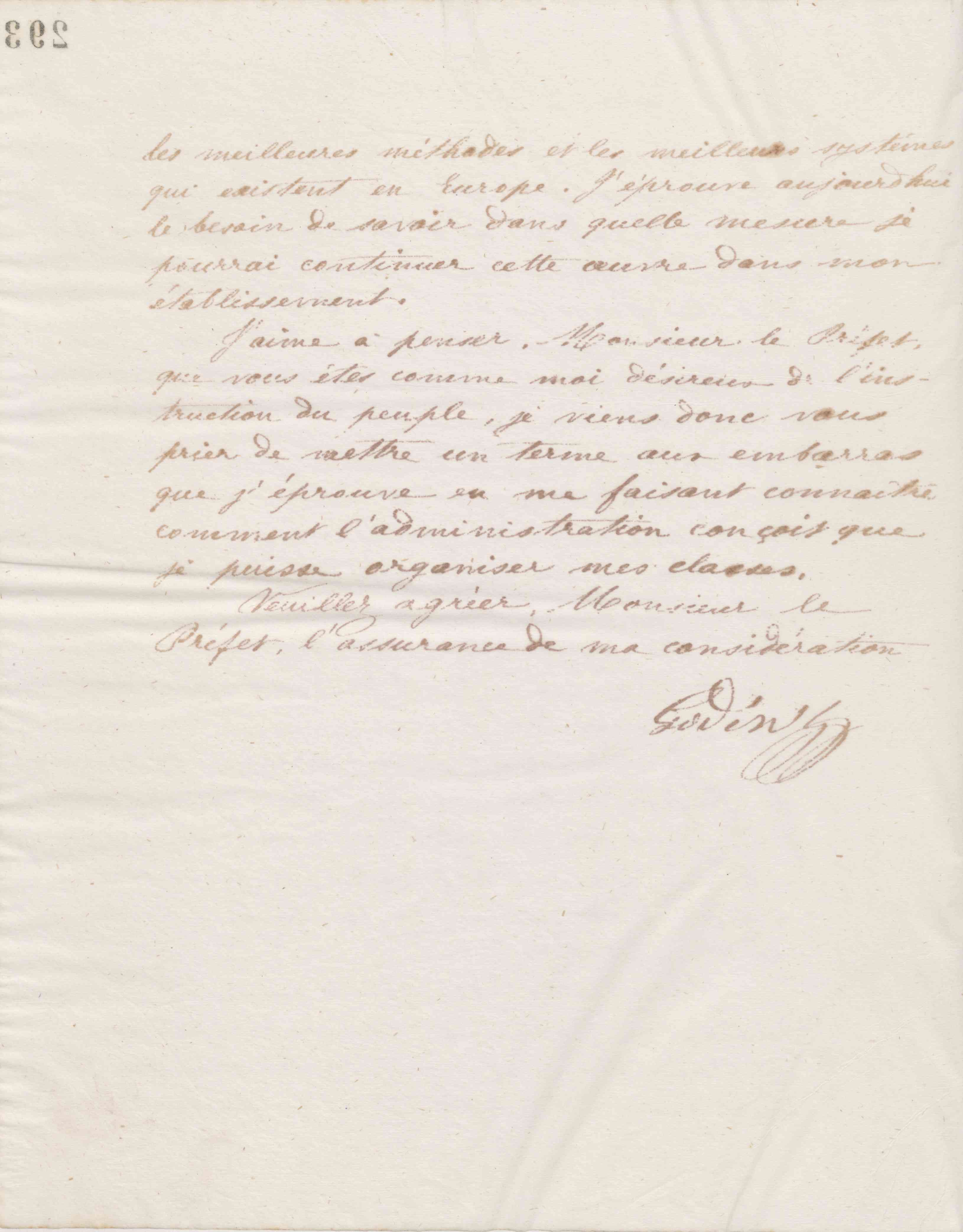 Jean-Baptiste André Godin au préfet de l'Aisne, 2 septembre 1874