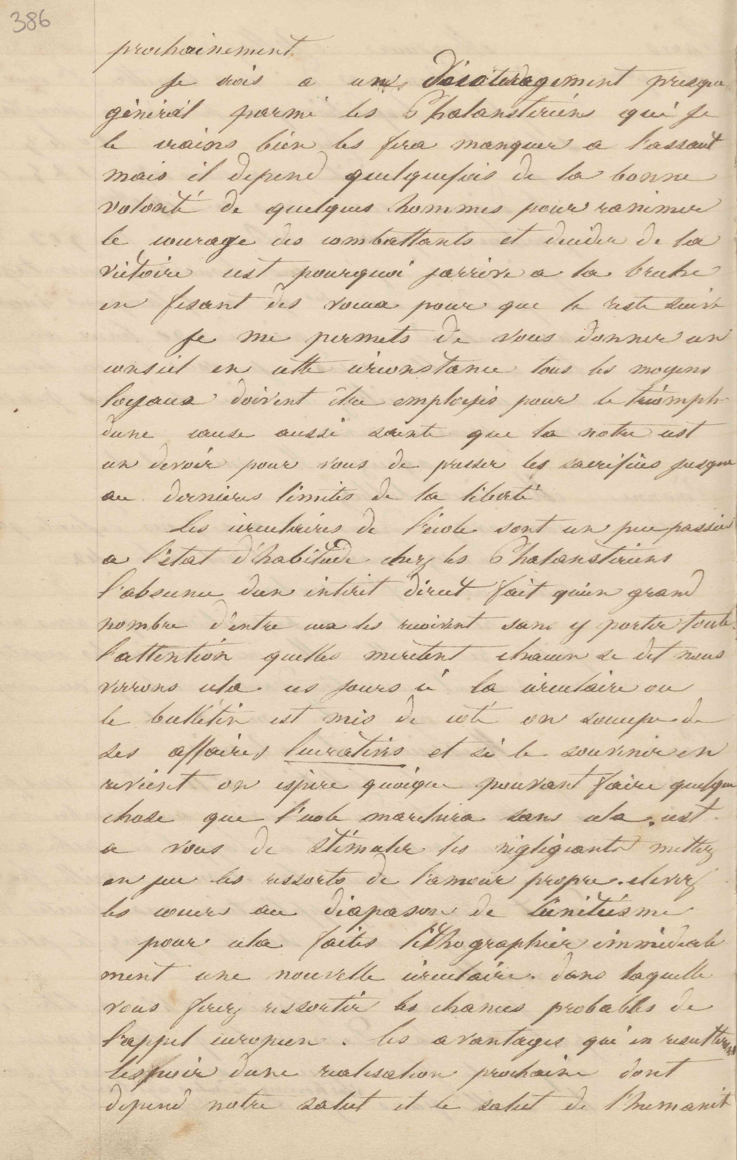 Jean-Baptiste André Godin aux gérants de La Démocratie Pacifique et à l'École sociétaire, 20 [septembre 1849]