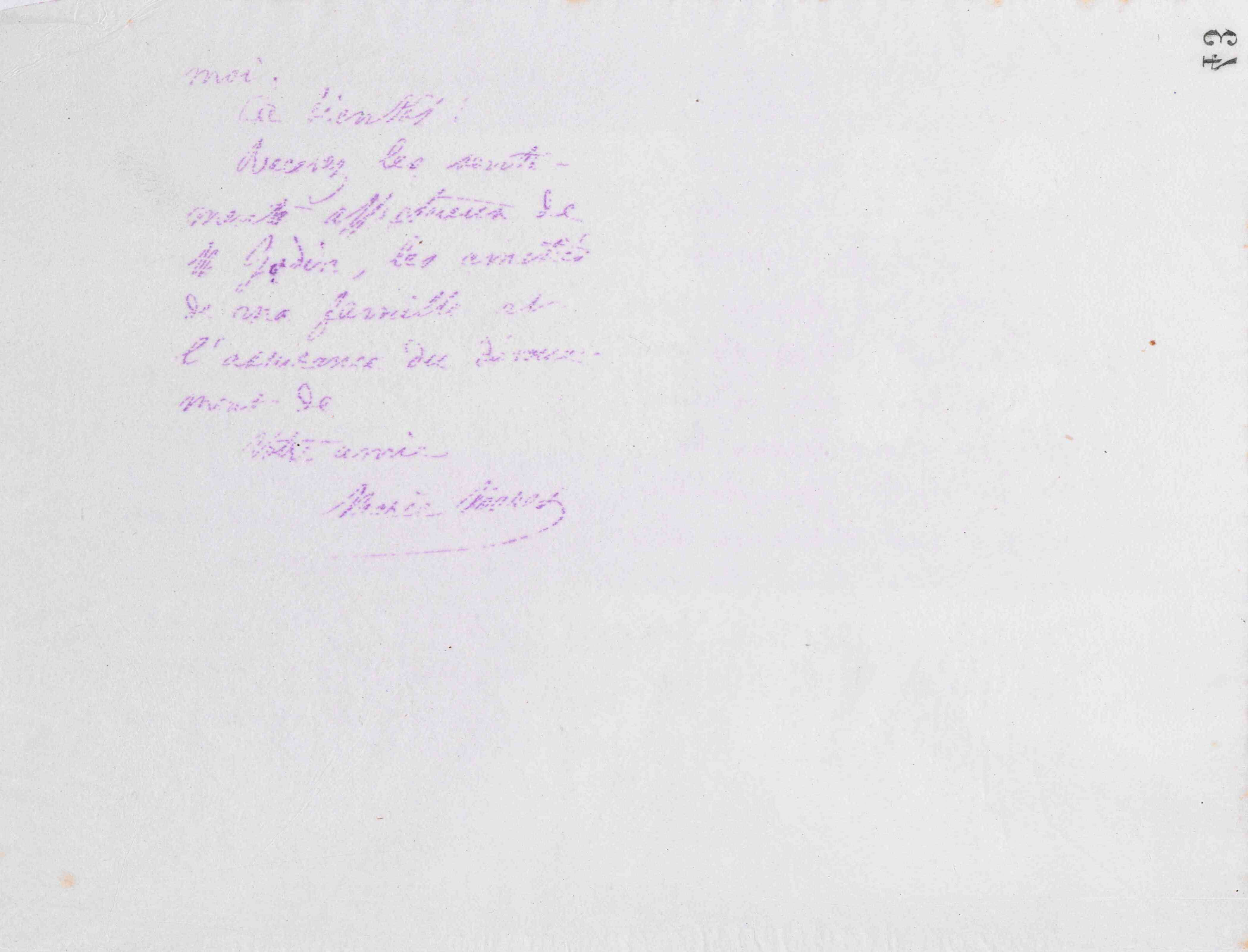 Marie Moret à Antoine Massoulard, vers le 22 octobre 1879 Marie Moret à Antoine Massoulard, vers le 22 octobre 1879