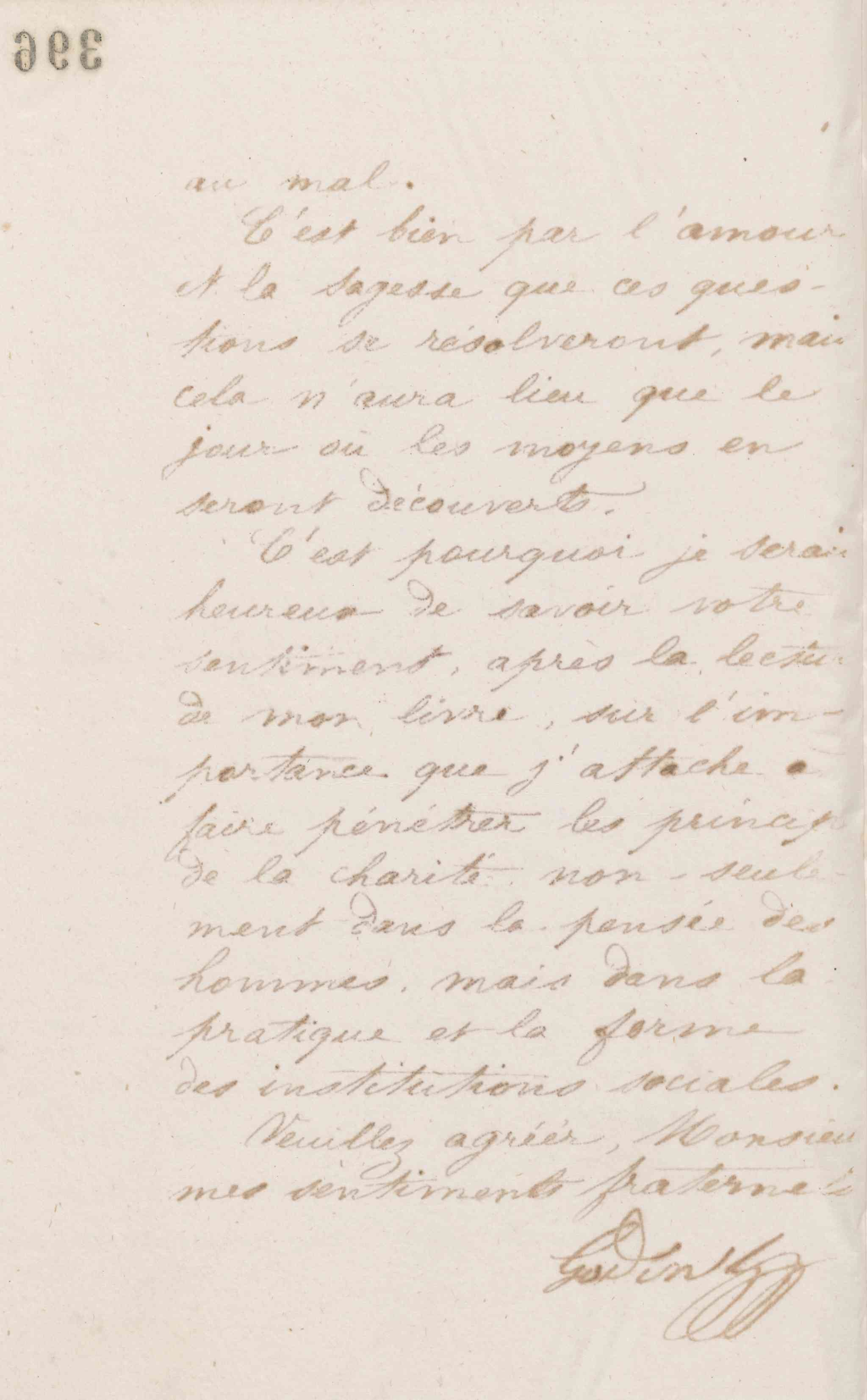 Jean-Baptiste André Godin à Auguste Harlé, 5 juillet 1873