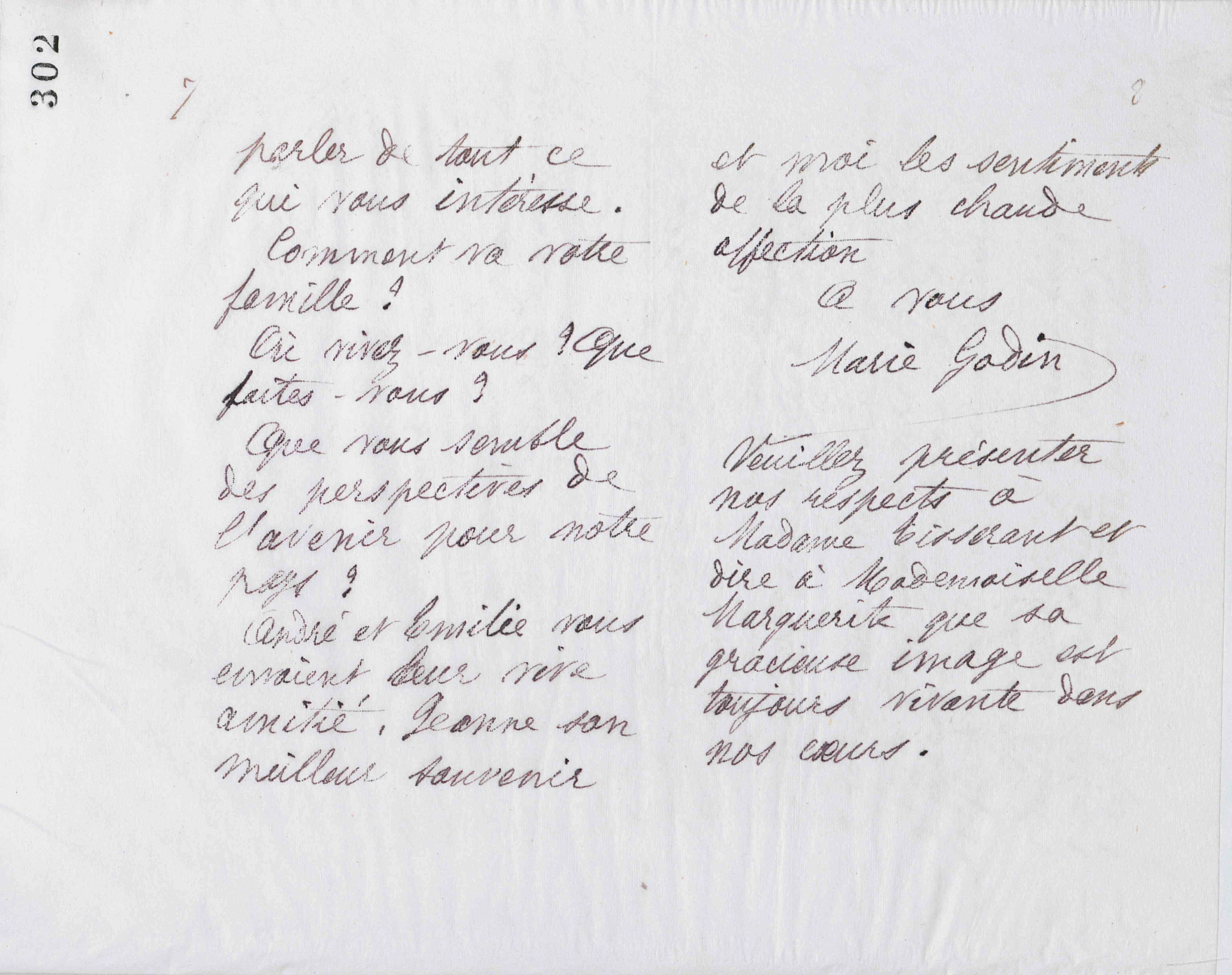 Marie Moret à Alexandre Tisserant, 9 décembre 1887