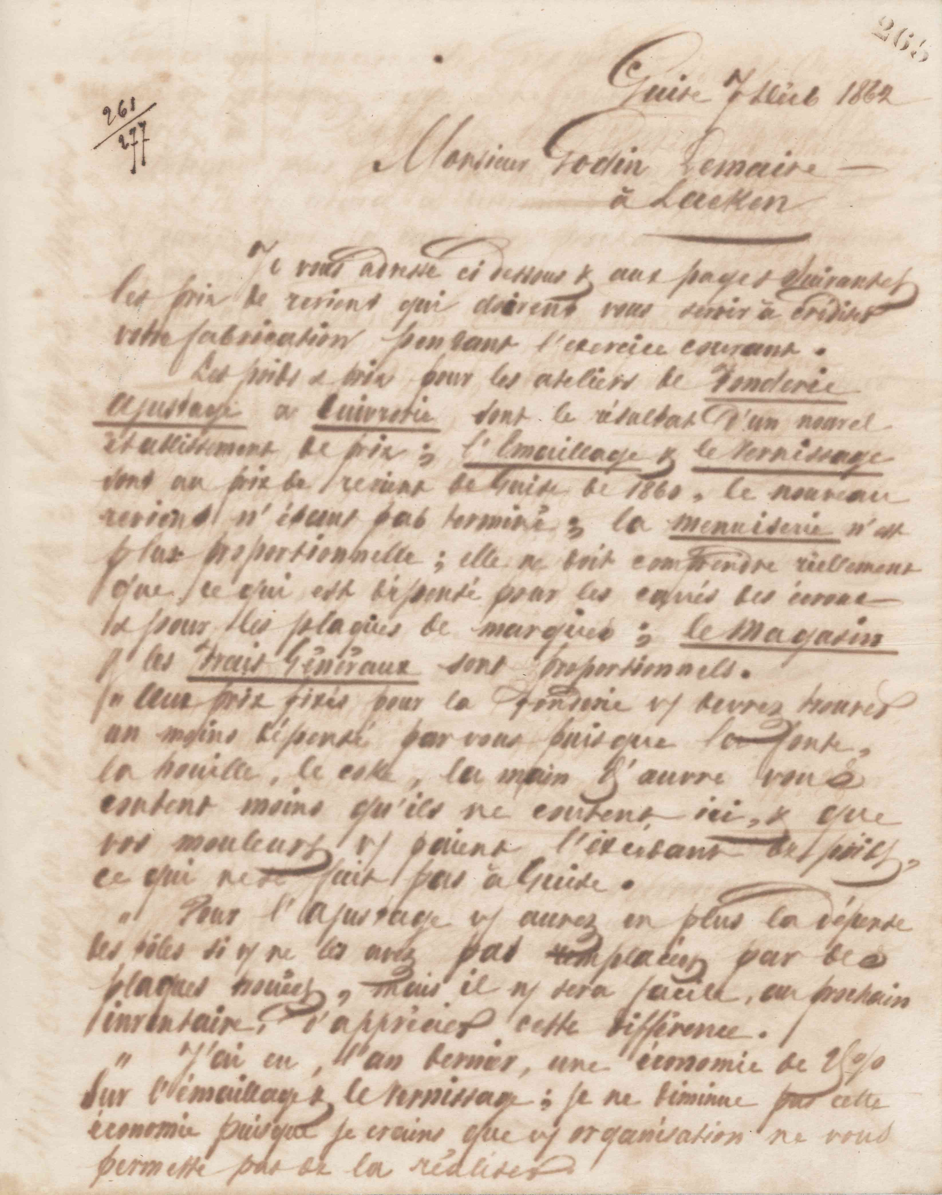 Jean-Baptiste André Godin aux Fonderies et manufactures Godin-Lemaire, 7 décembre 1862